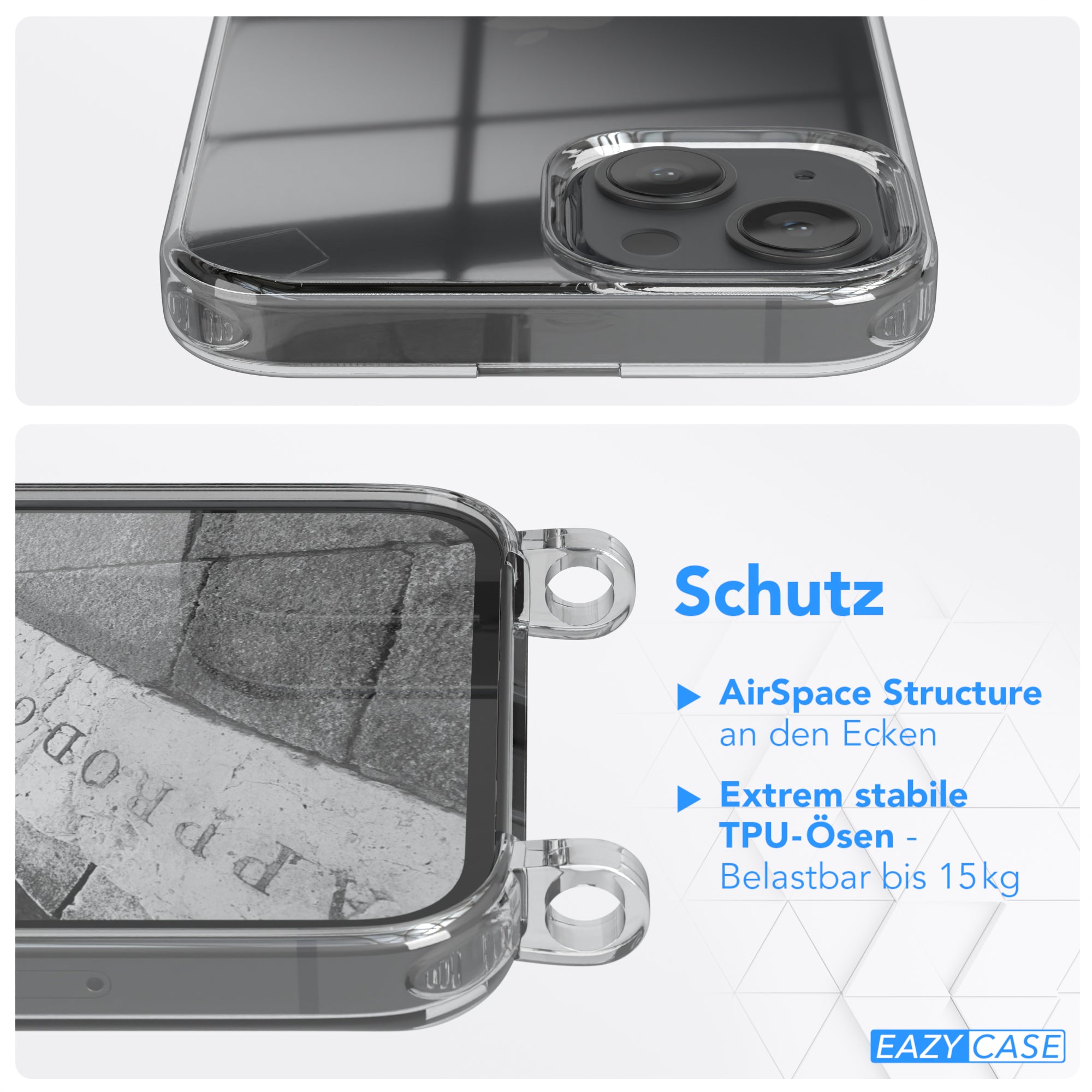 iPhone 13 transparente Hülle + Kordel