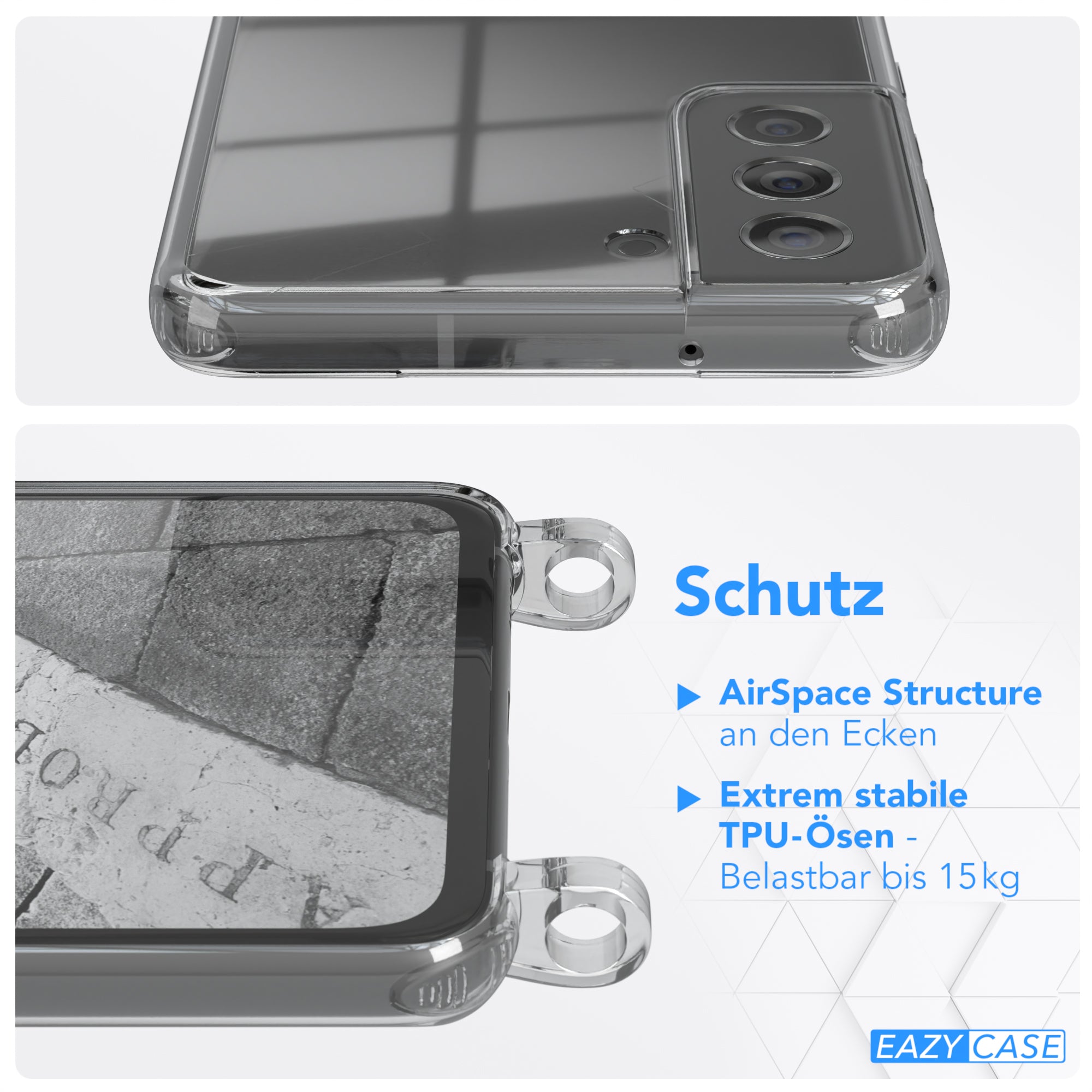 Galaxy S21 FE 5G transparente Hülle + Kordel