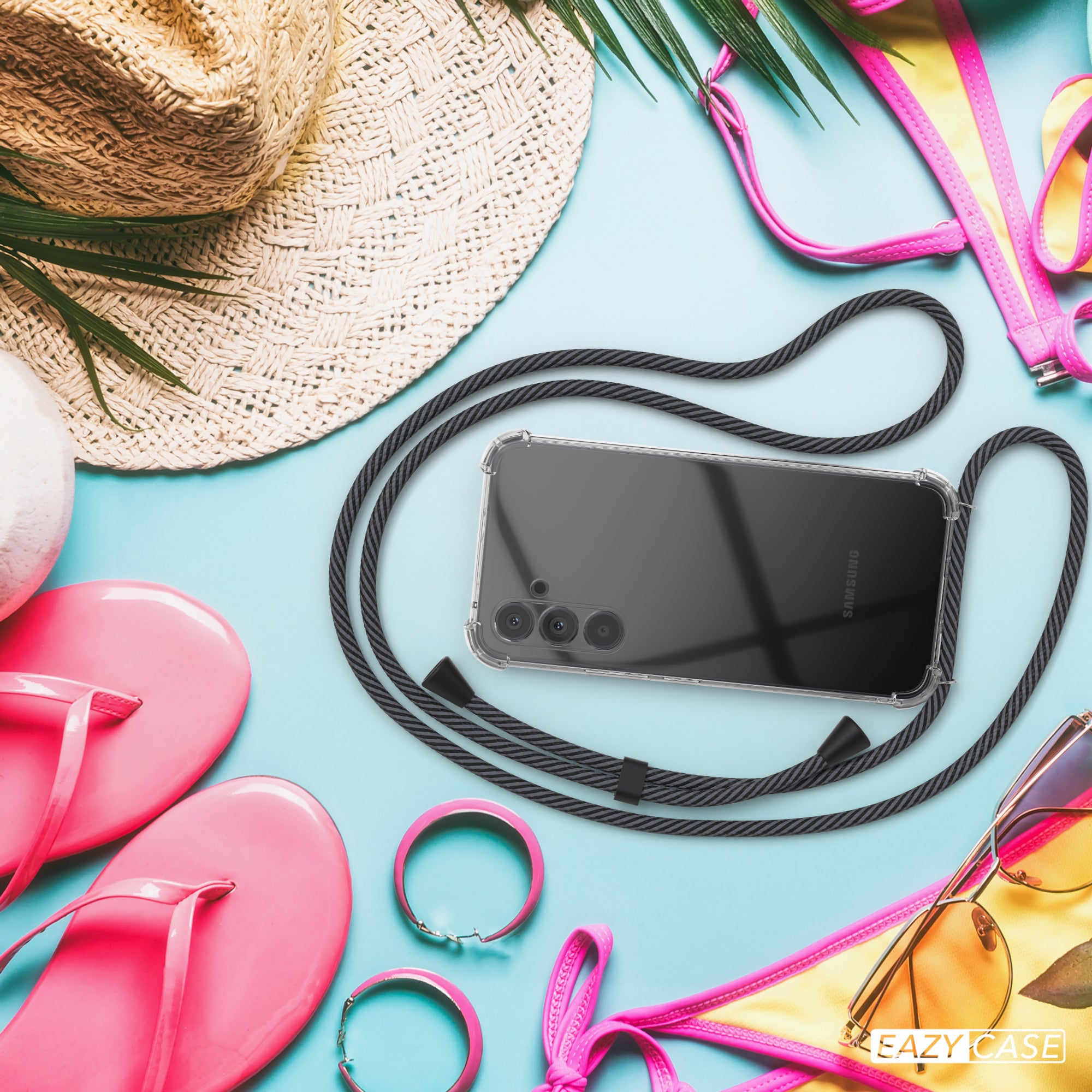 Galaxy A54 transparente Hülle + Kordel