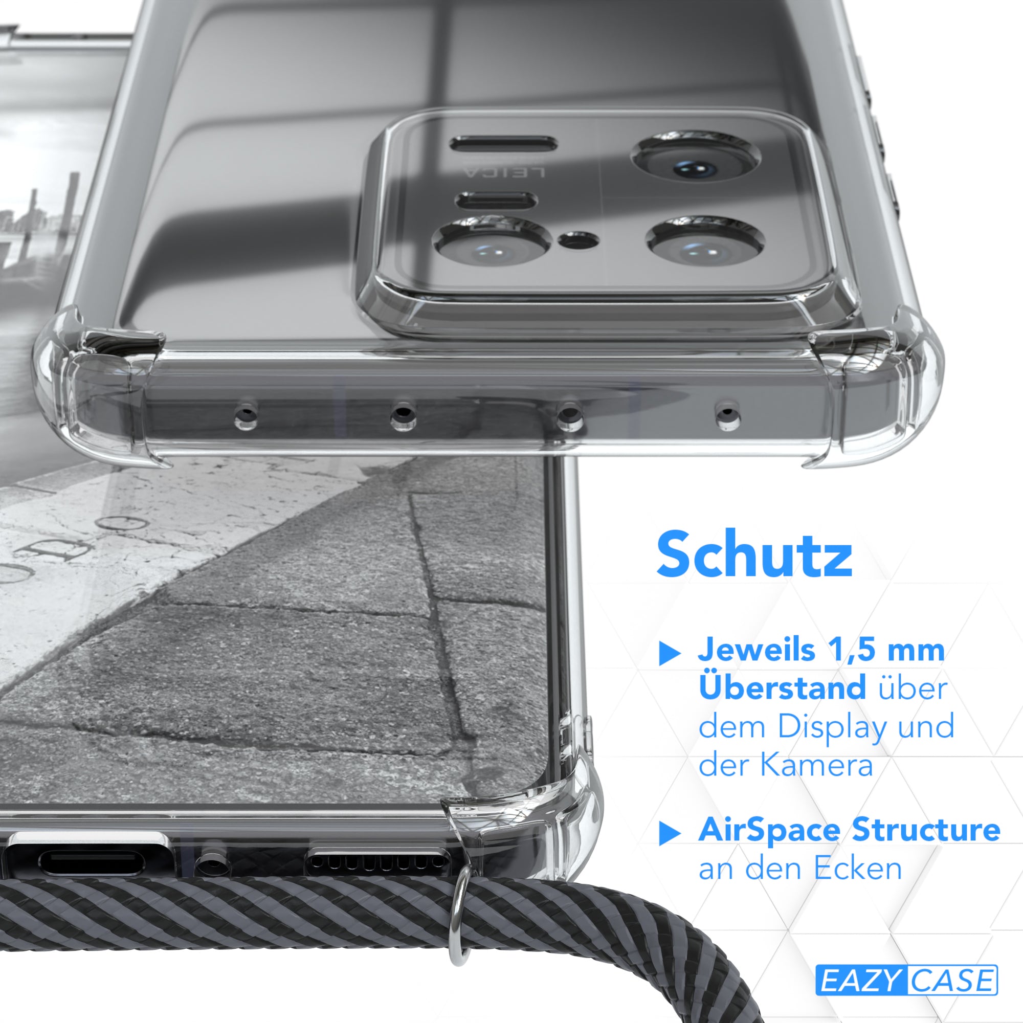 Xiaomi 13 Pro transparente Hülle + Kordel