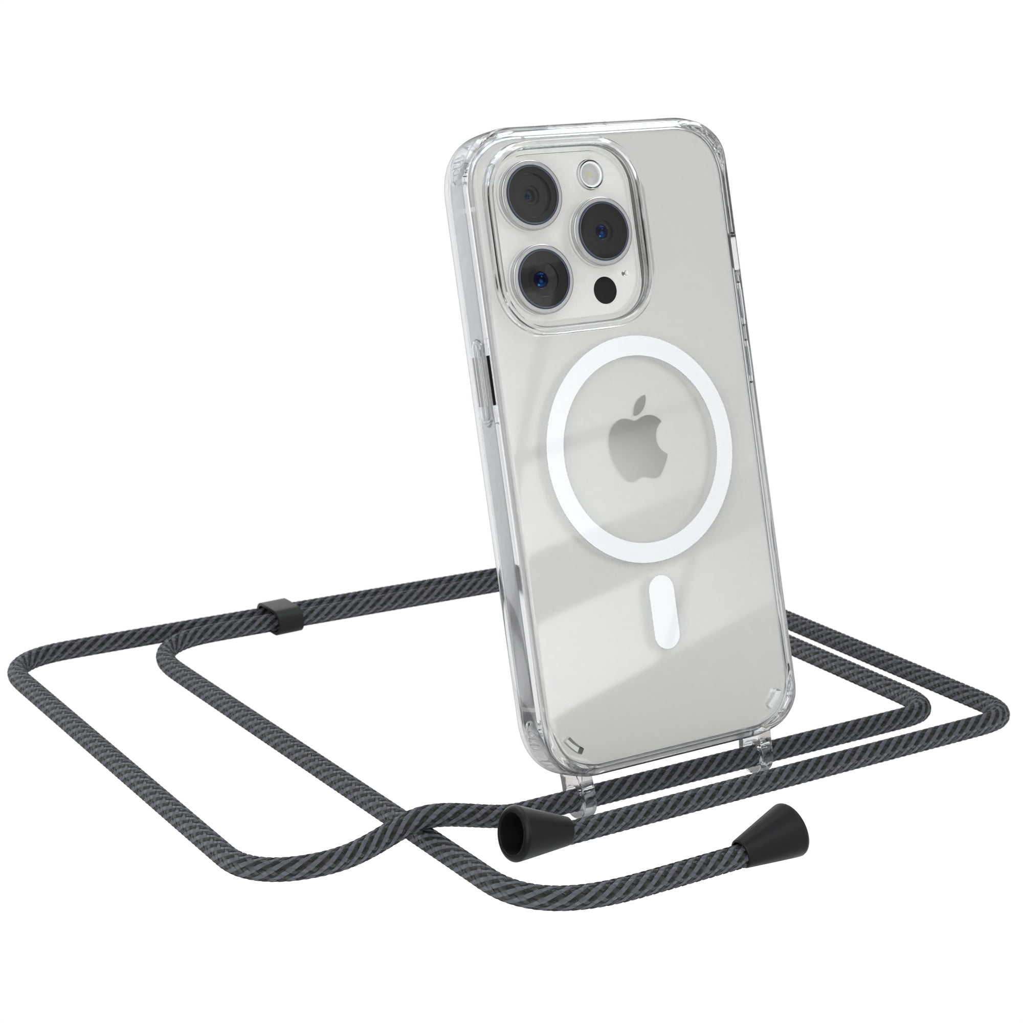 iPhone 15 Pro transparente Hülle + Kordel mit MagSafe