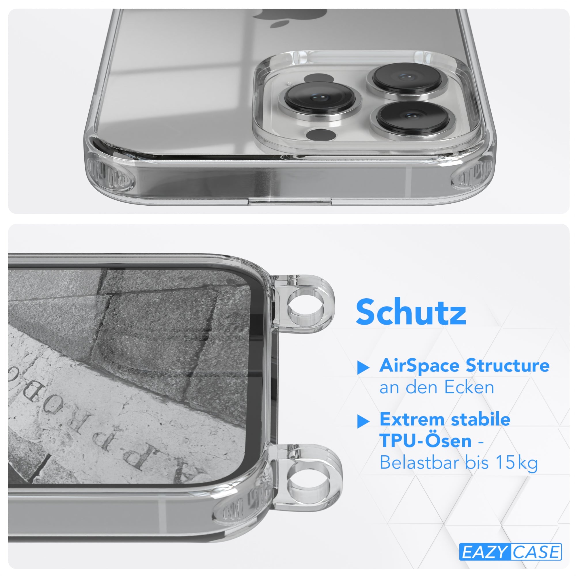 iPhone 13 Pro transparente Hülle + Kordel