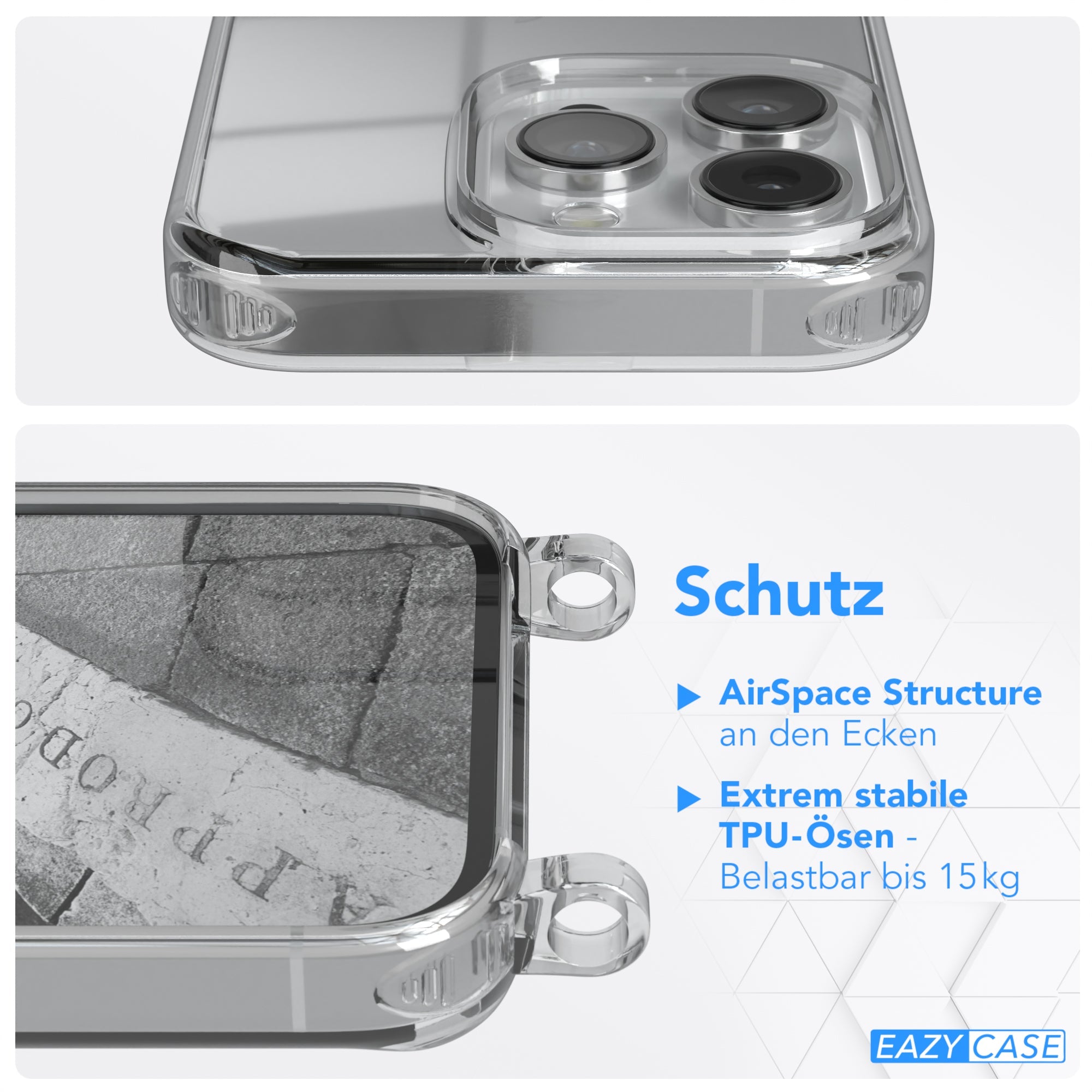 iPhone 14 Pro transparente Hülle + Kordel