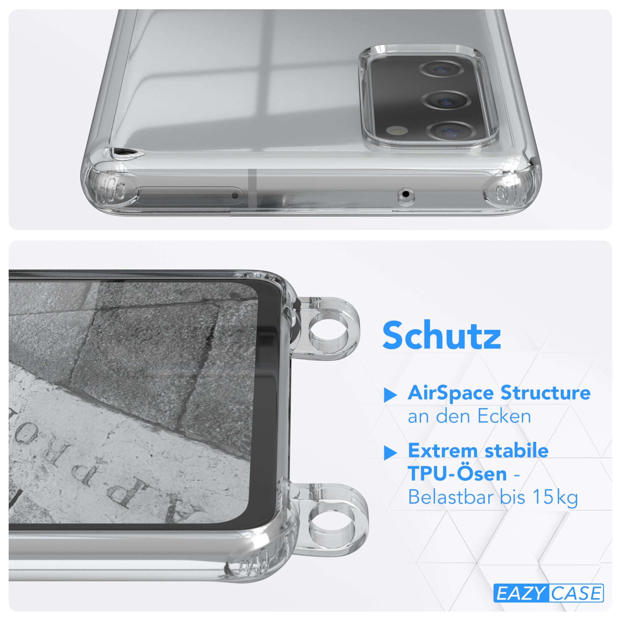 Galaxy S20 FE / S20 FE 5G transparente Hülle + Kordel