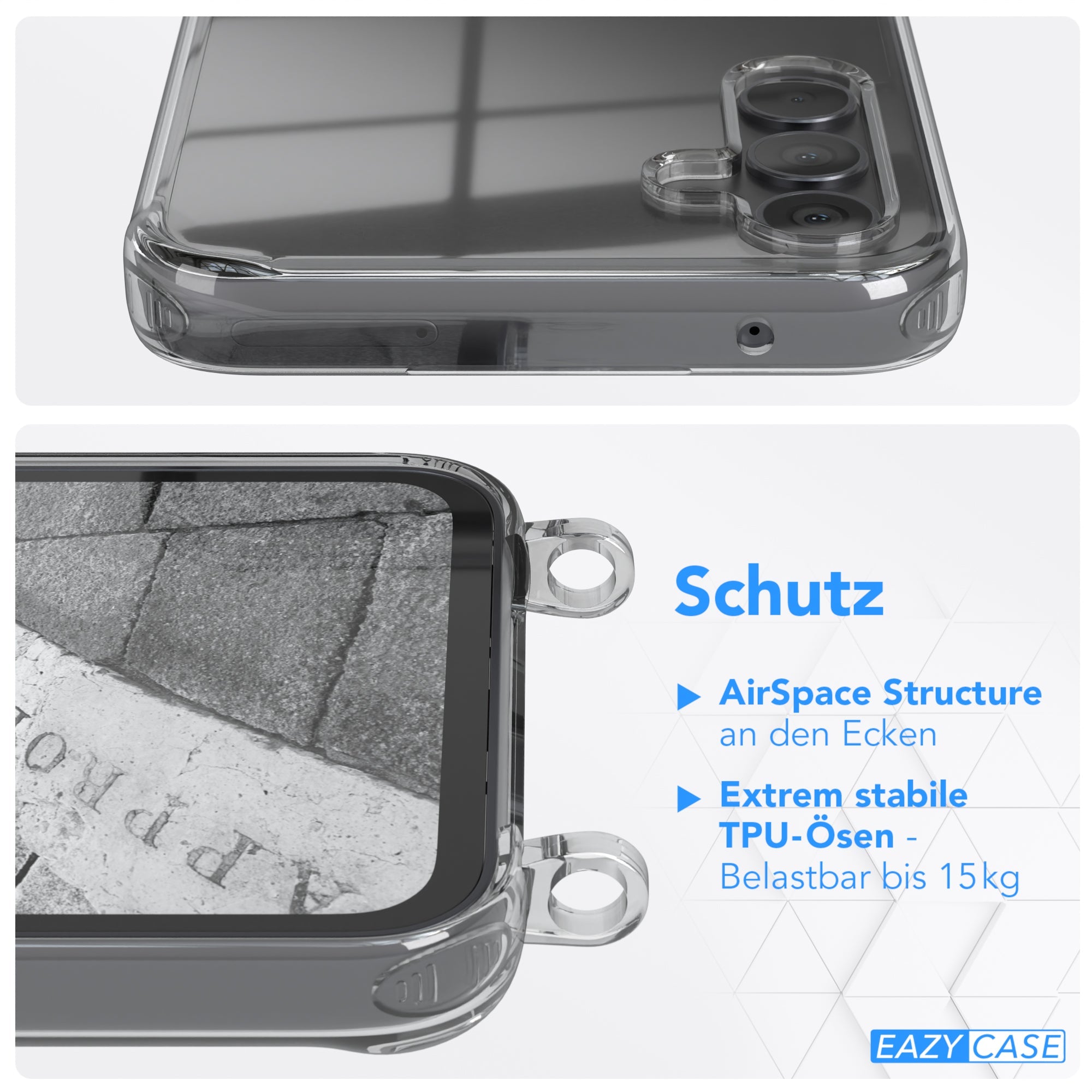 Galaxy A34 transparente Hülle + Kordel