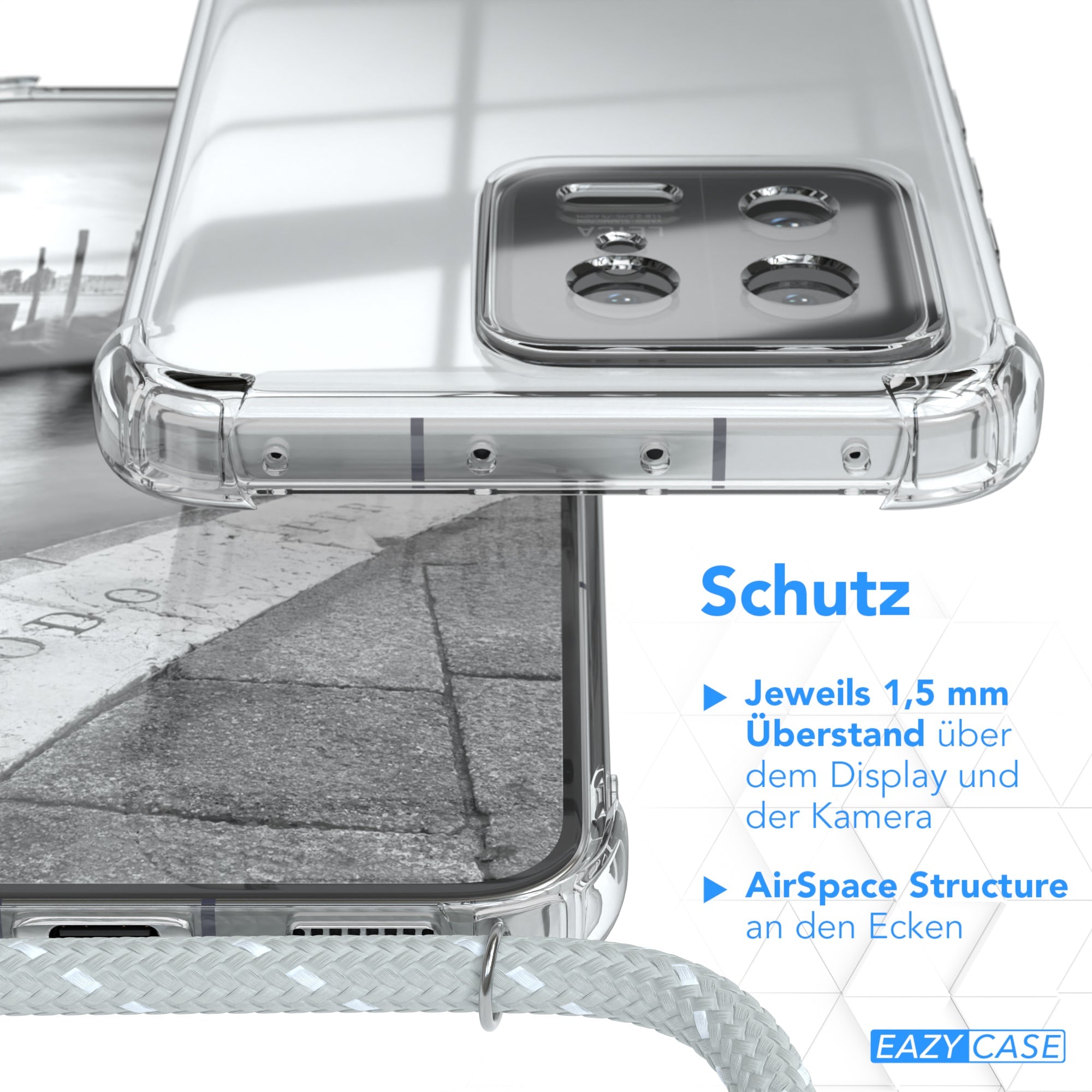 Xiaomi 13 transparente Hülle + Kordel
