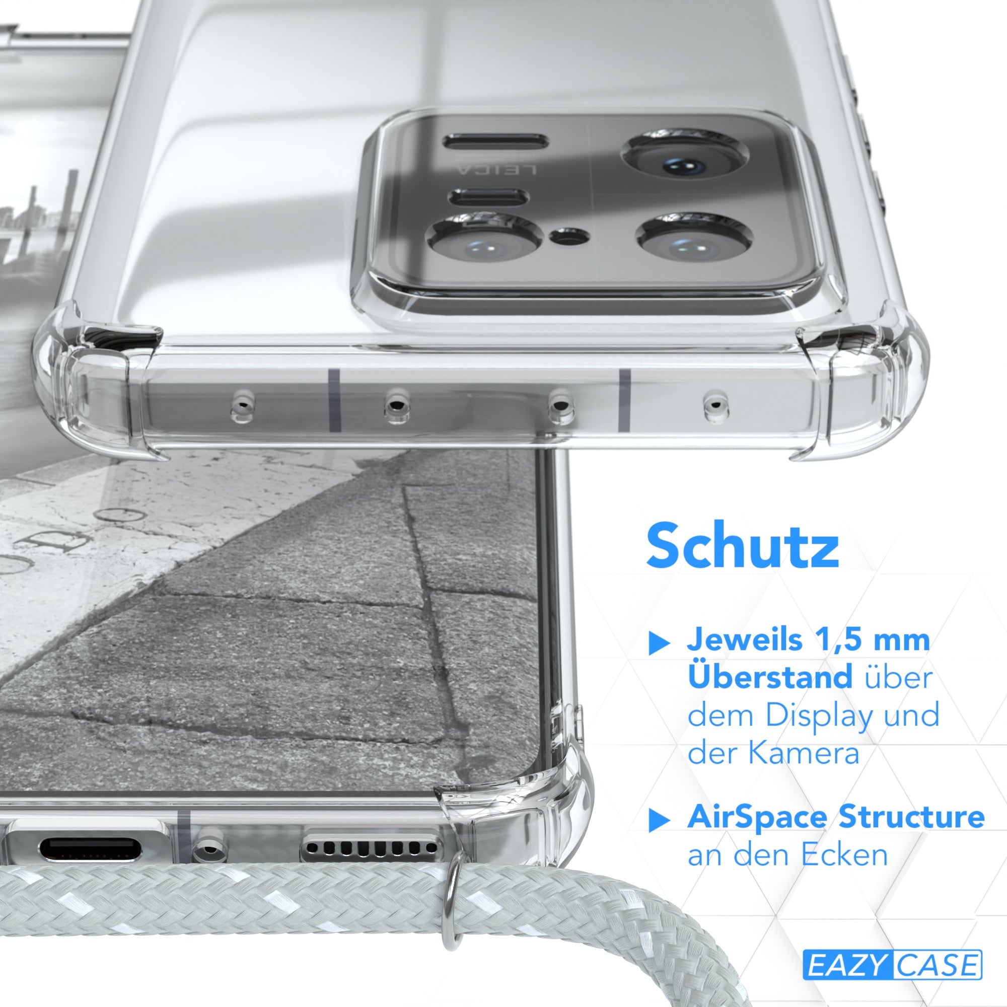 Xiaomi 13 Pro transparente Hülle + Kordel
