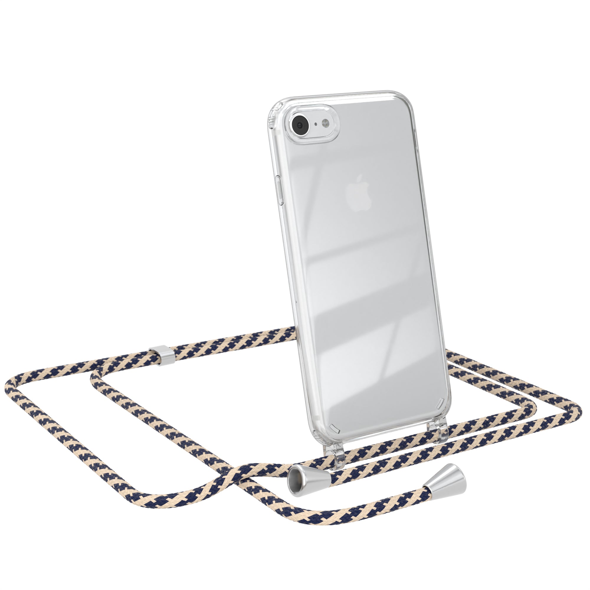 iPhone SE 2022 / 2020 / 8 / 7 transparente Hülle + Kordel