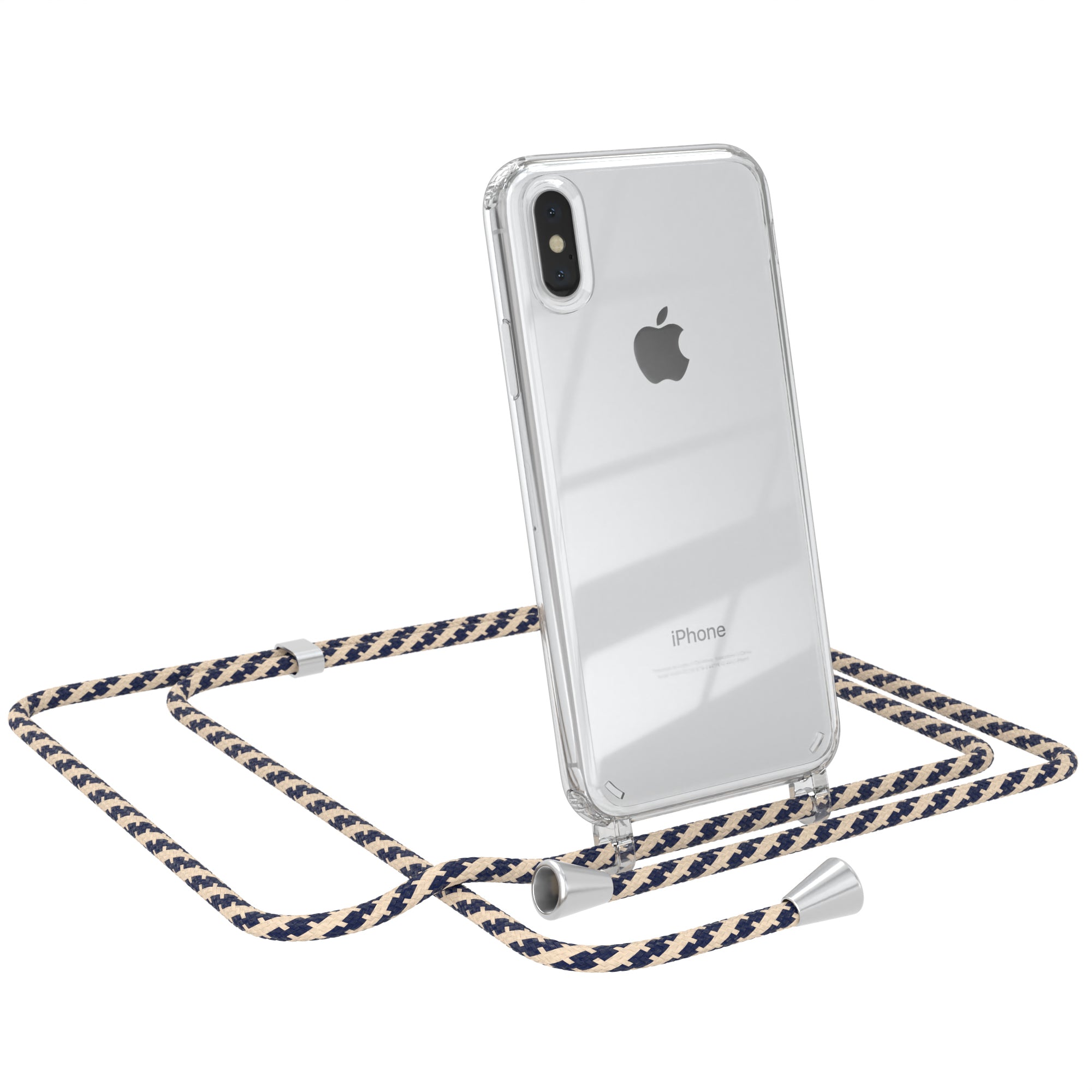 iPhone X / XS transparente Hülle + Kordel