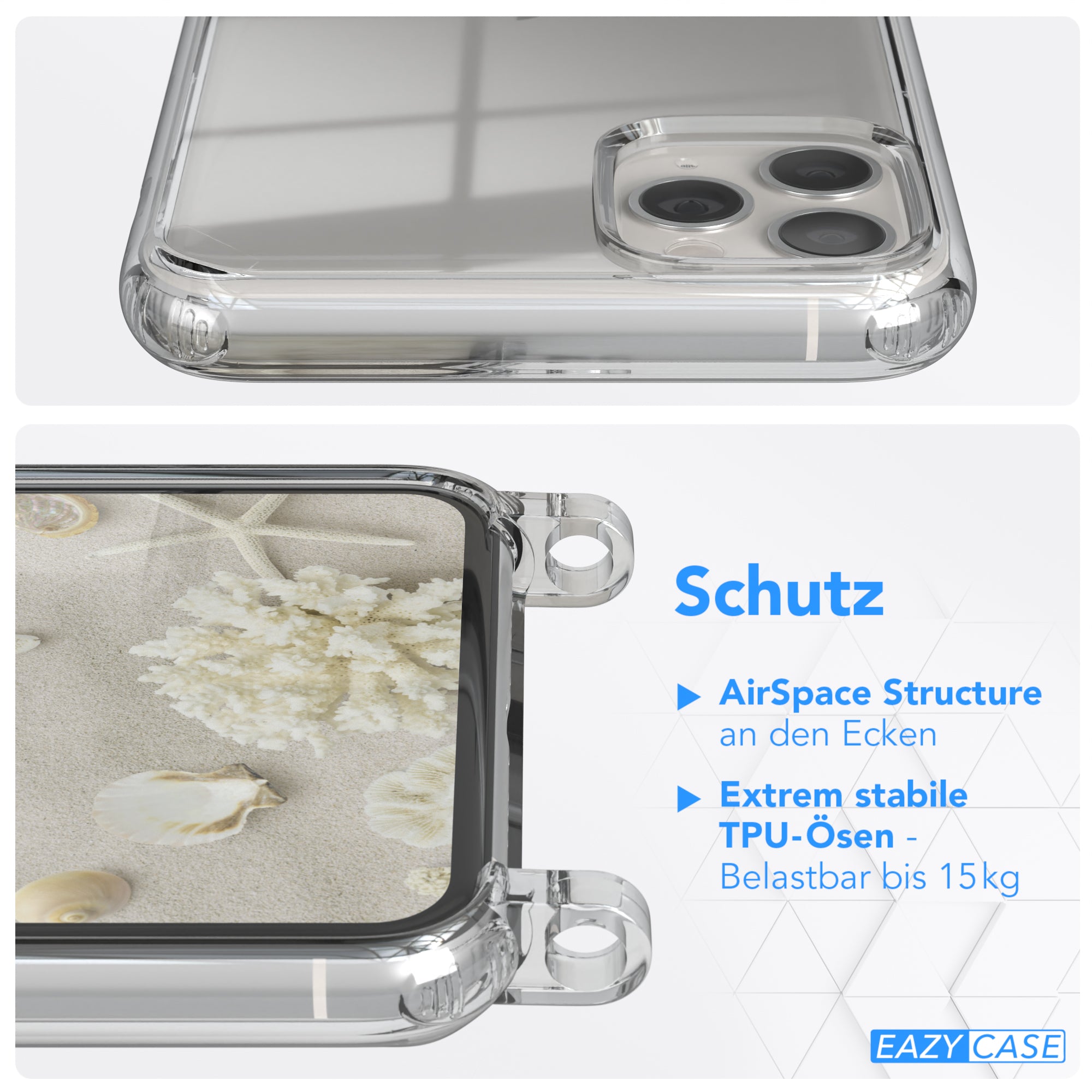 iPhone 11 Pro Max transparente Hülle + Kordel