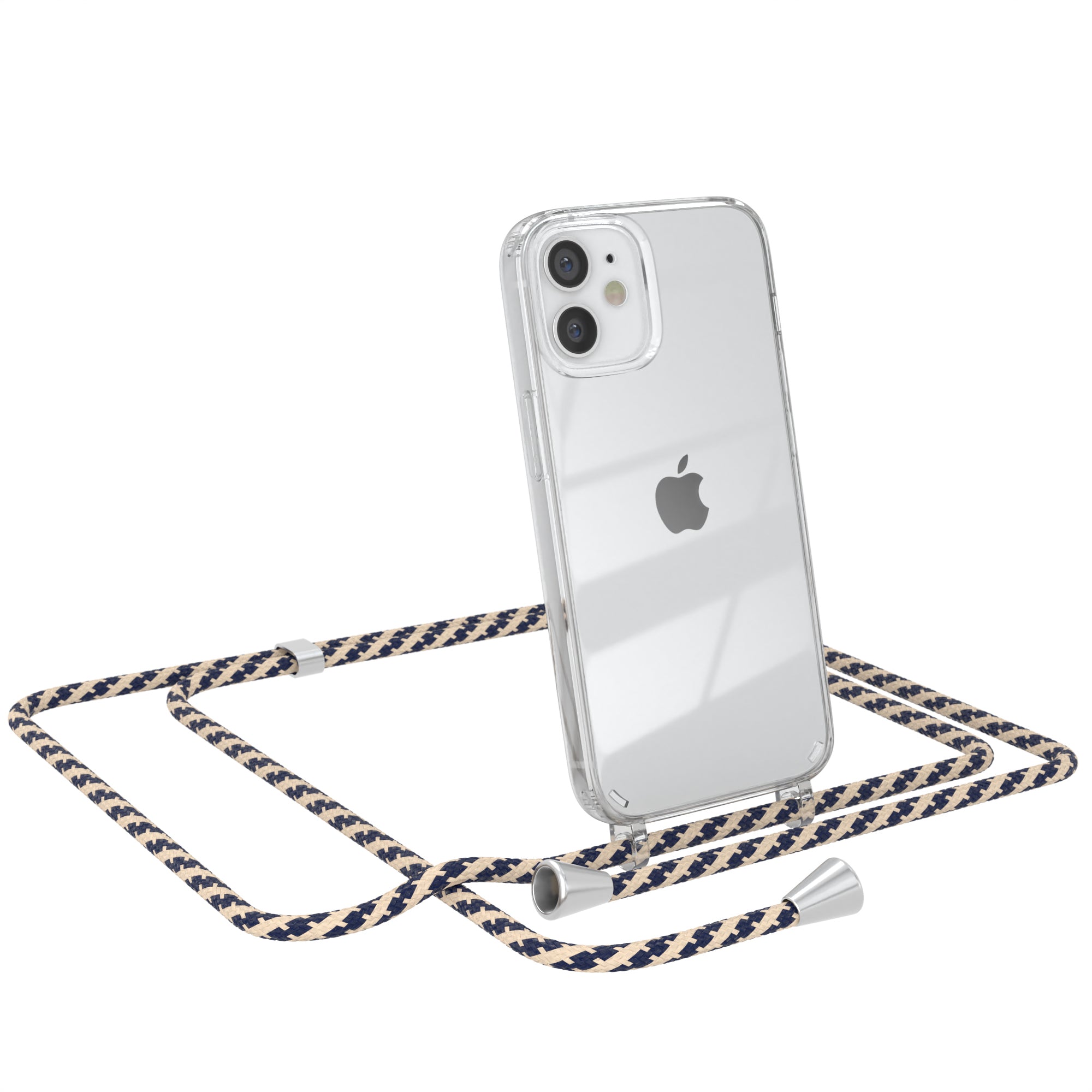 iPhone 12 Mini transparente Hülle + Kordel