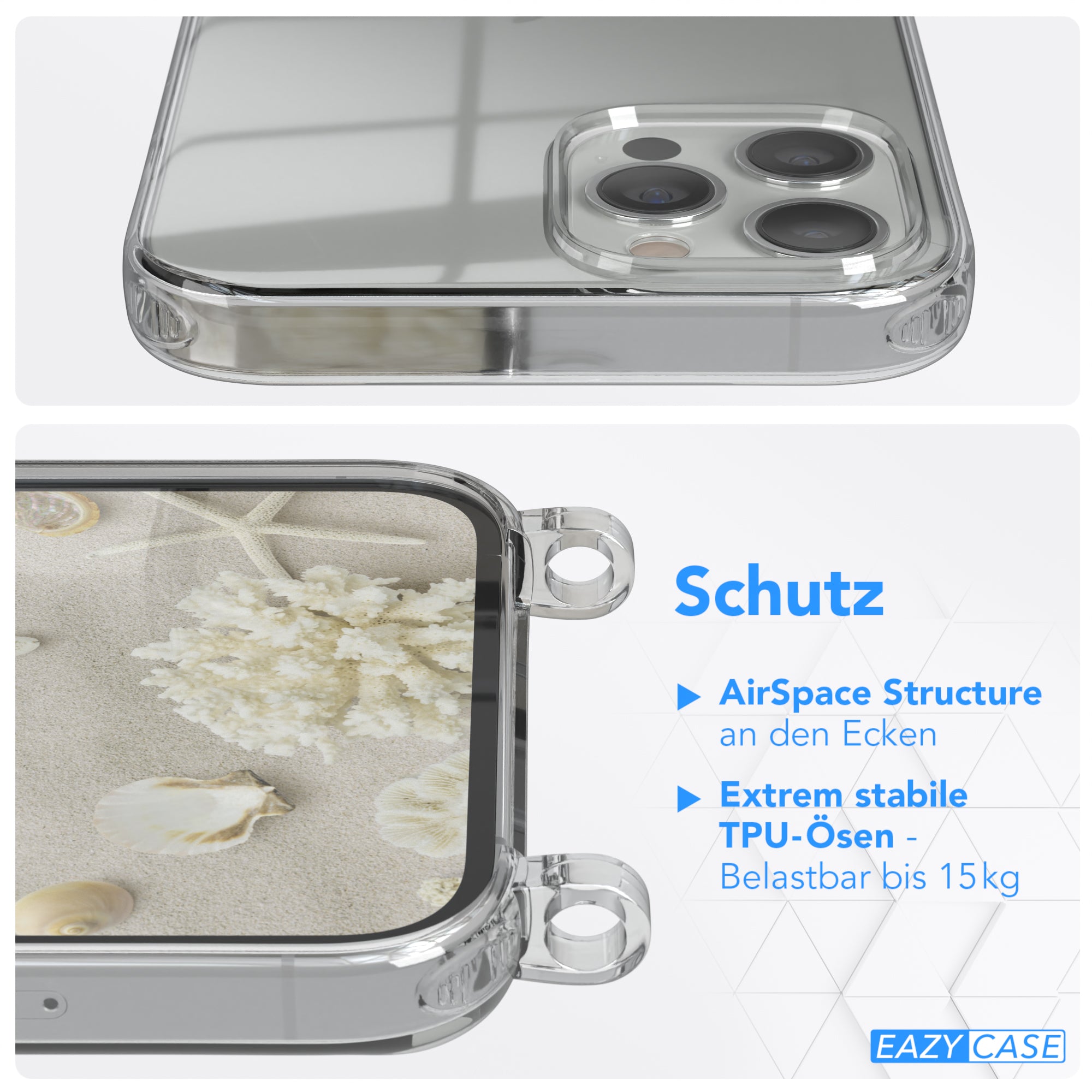 iPhone 12 Pro Max transparente Hülle + Kordel