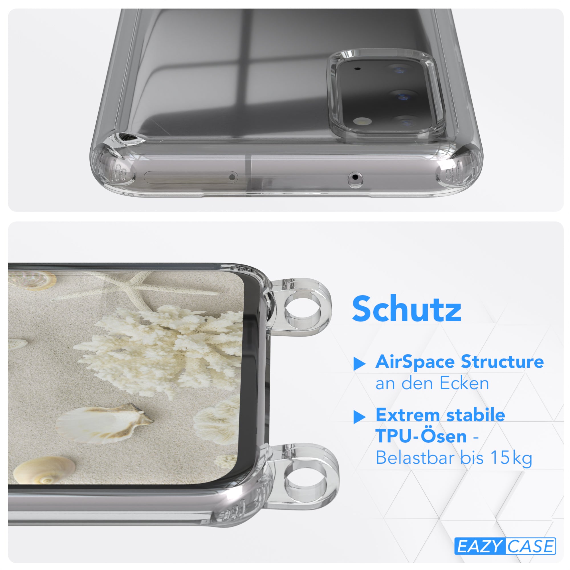 Galaxy S20 / 5G transparente Hülle + Kordel