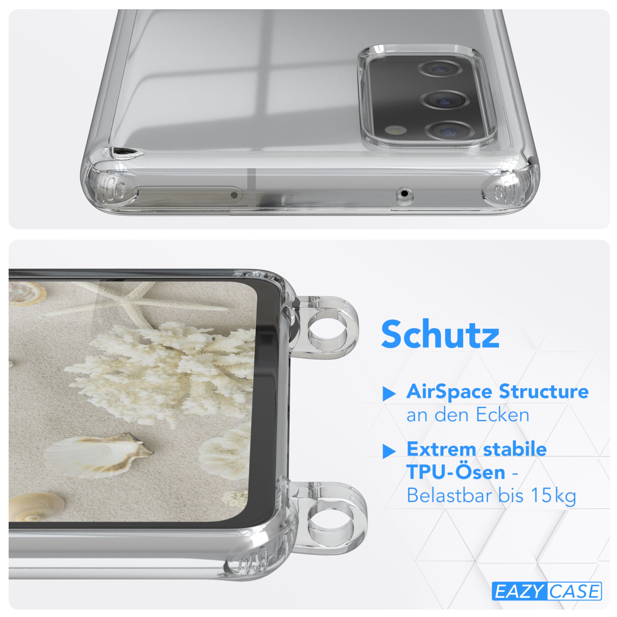 Galaxy S20 FE / S20 FE 5G transparente Hülle + Kordel