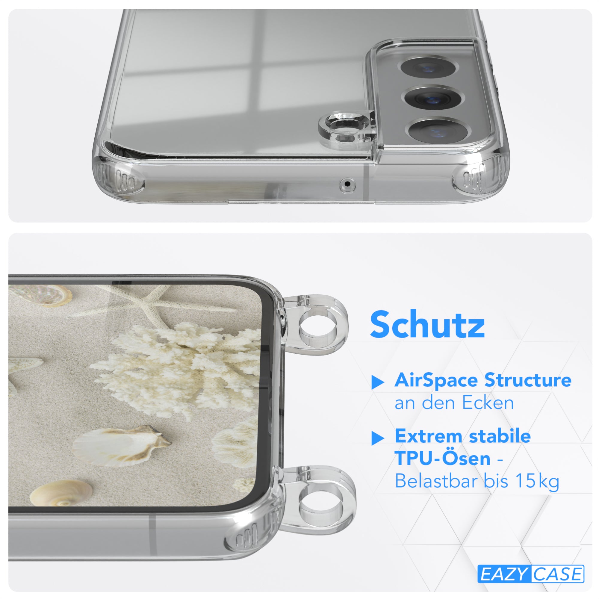 Galaxy S22 5G transparente Hülle + Kordel