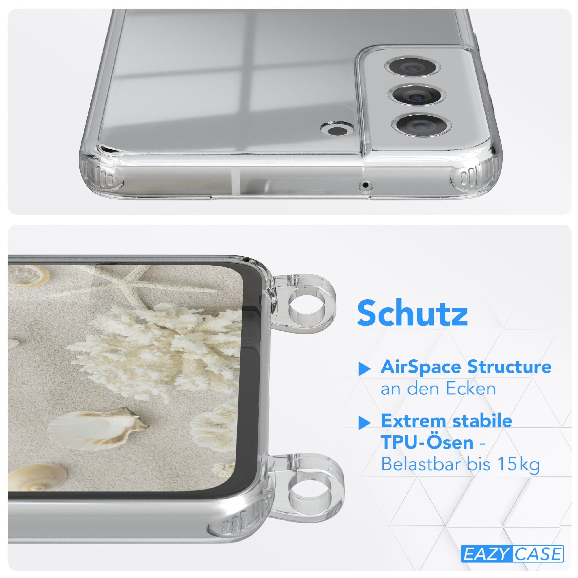 Galaxy S21 FE 5G transparente Hülle + Kordel