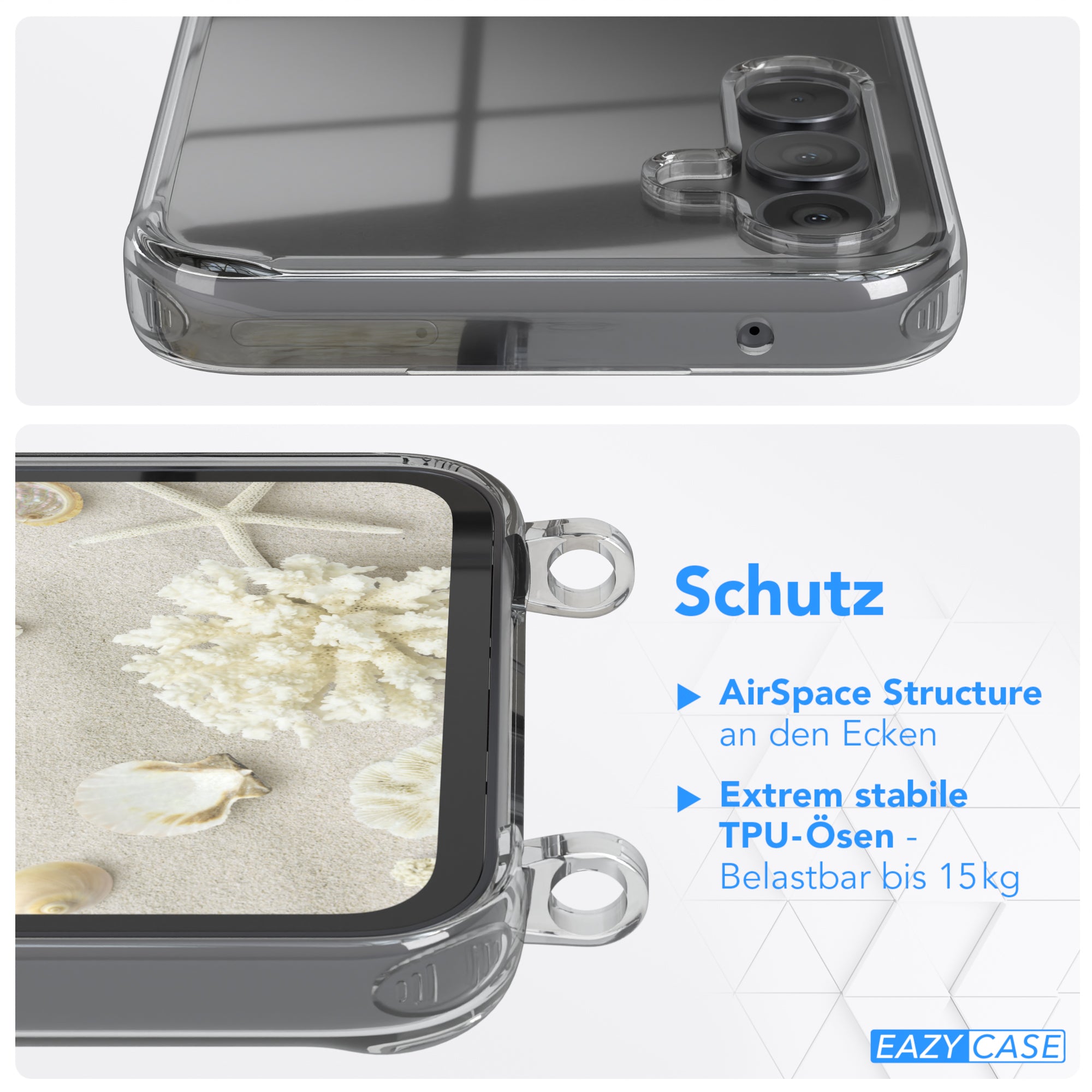 Galaxy A34 transparente Hülle + Kordel