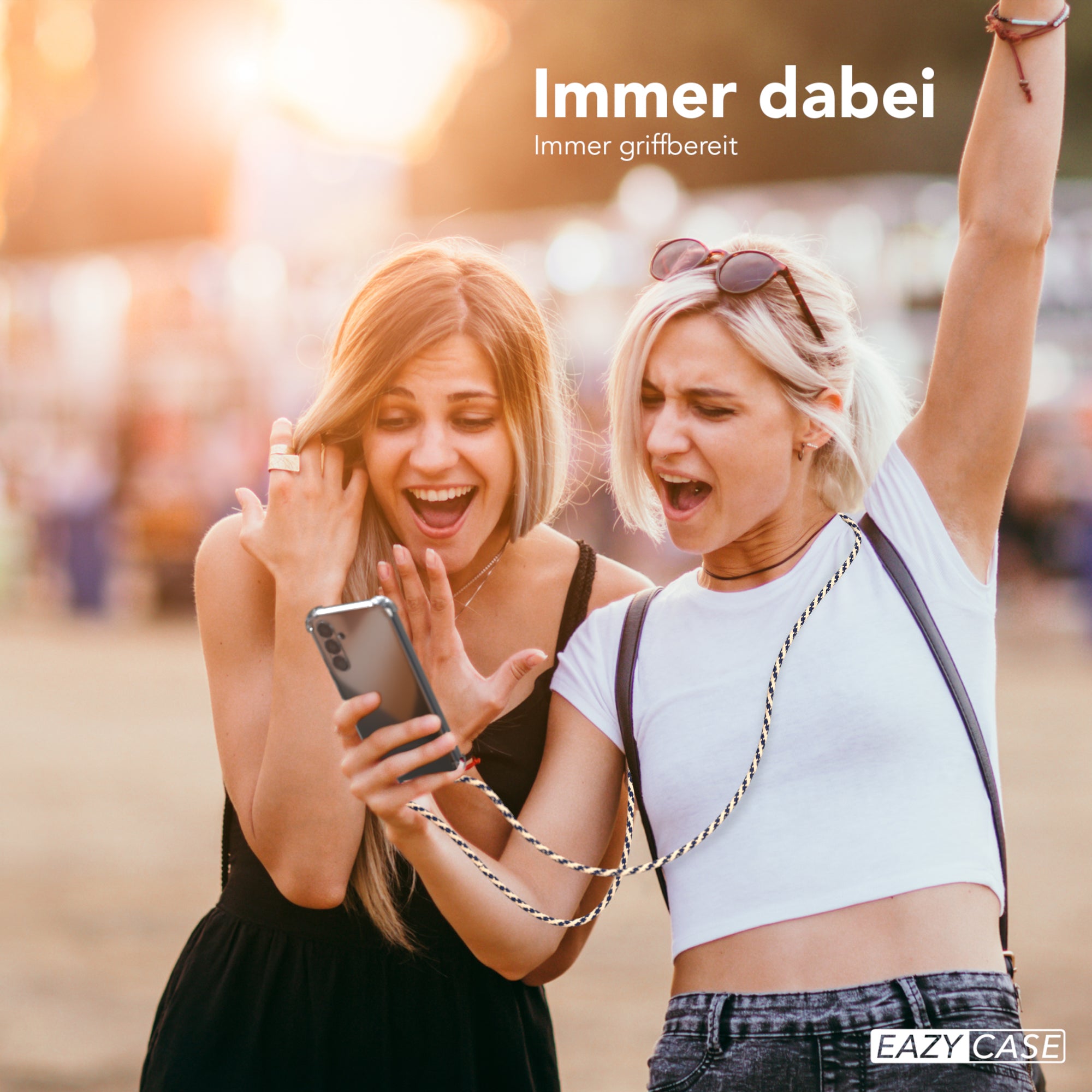 Galaxy A54 transparente Hülle + Kordel