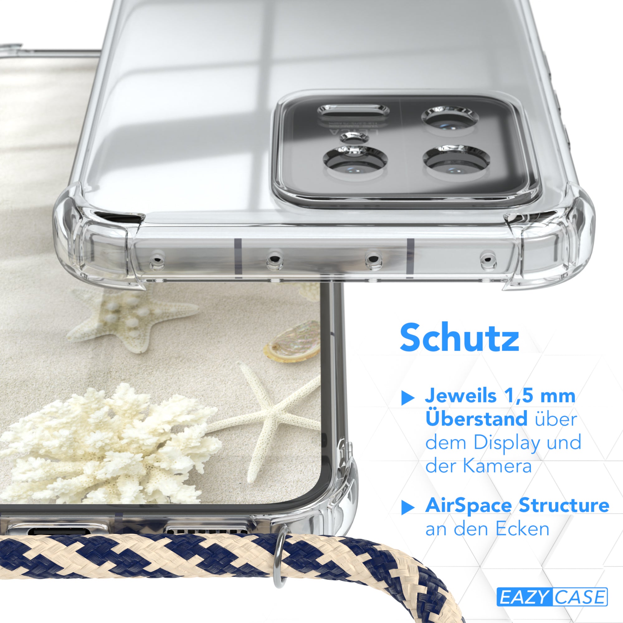 Xiaomi 13 transparente Hülle + Kordel