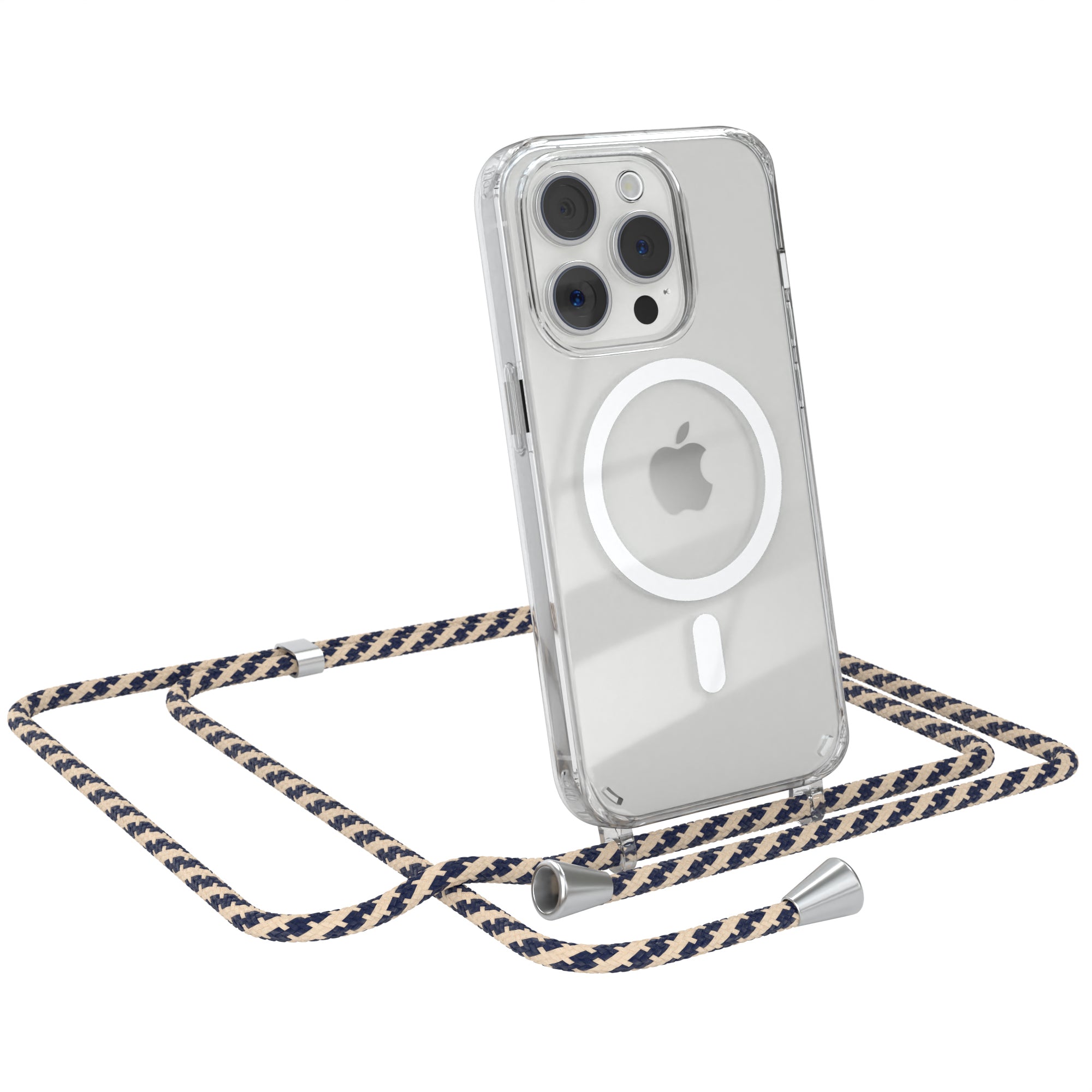 iPhone 15 Pro transparente Hülle + Kordel mit MagSafe