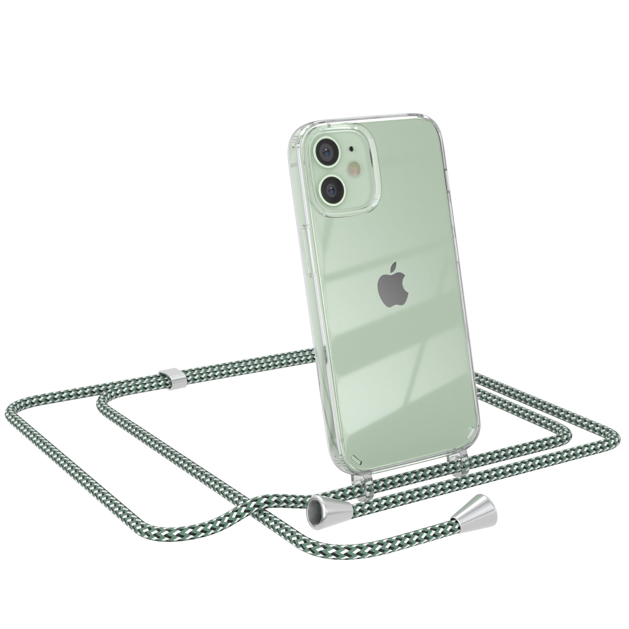 iPhone 12 Mini transparente Hülle + Kordel