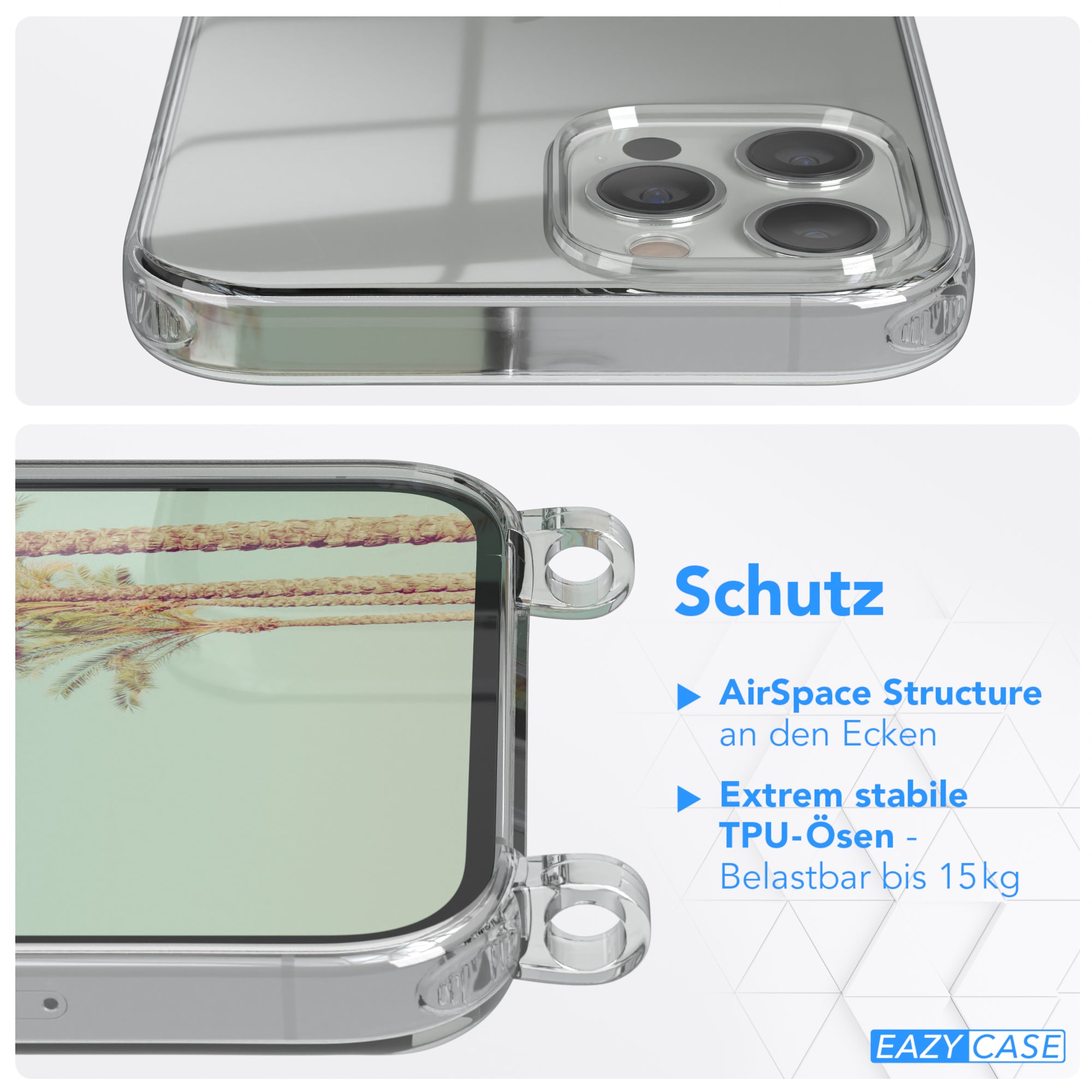 iPhone 12 Pro Max transparente Hülle + Kordel