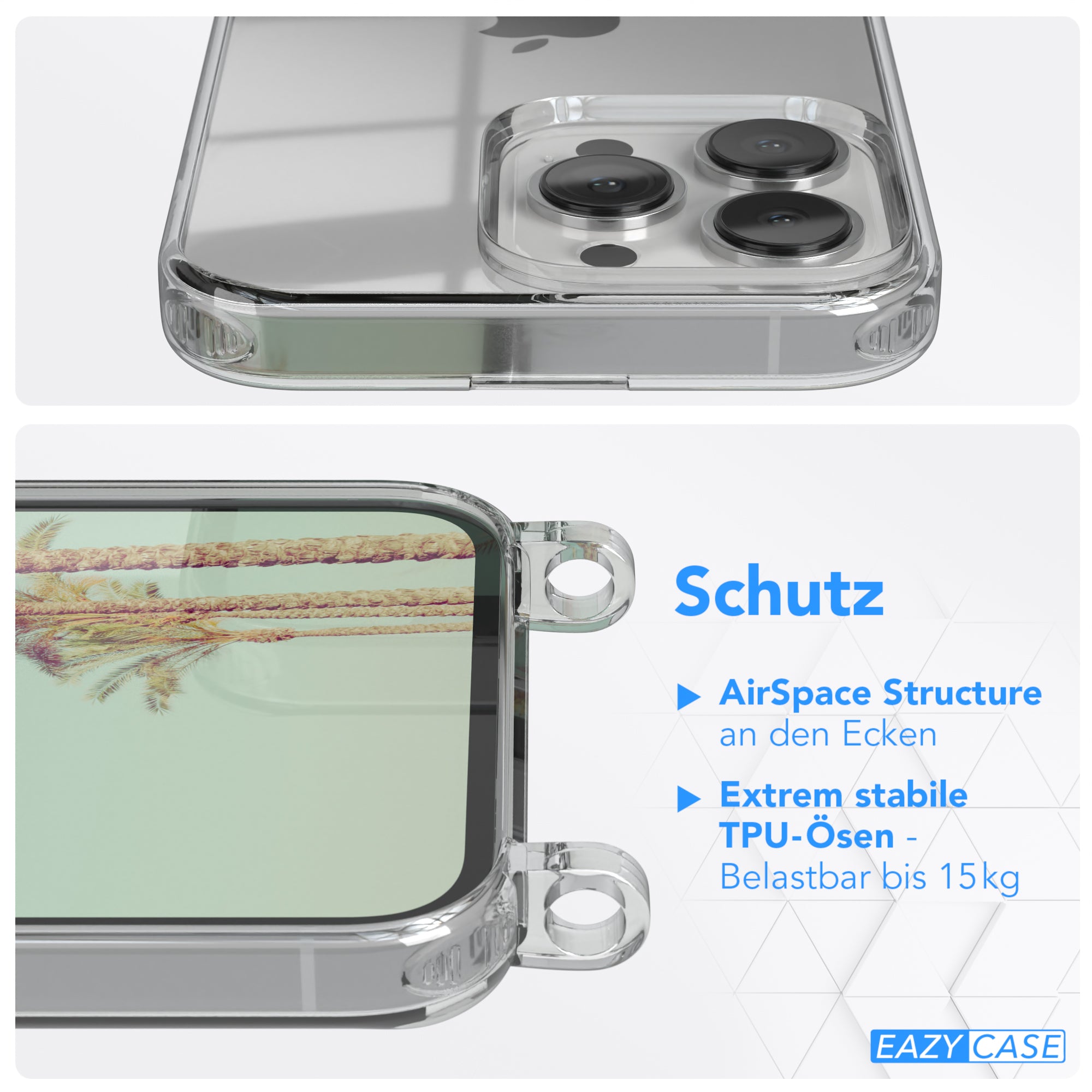 iPhone 13 Pro transparente Hülle + Kordel