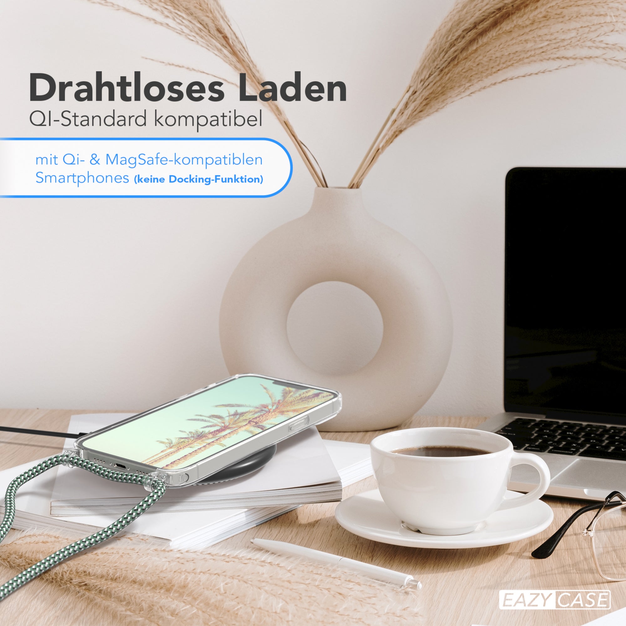 iPhone 14 Plus transparente Hülle + Kordel