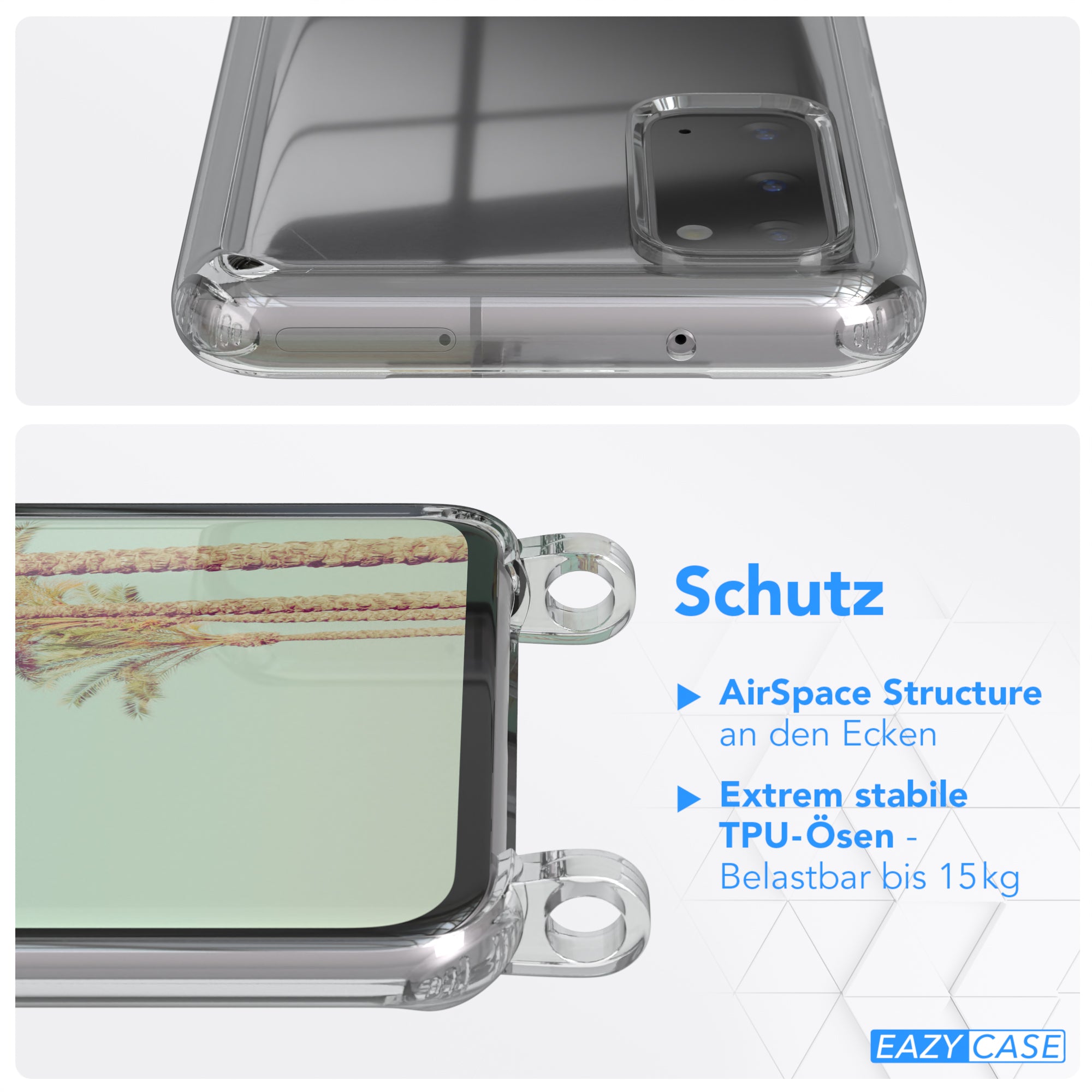 Galaxy S20 / 5G transparente Hülle + Kordel