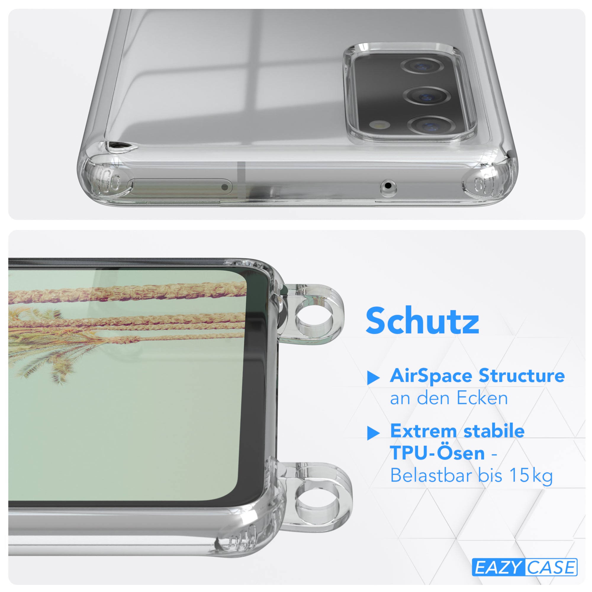 Galaxy S20 FE / S20 FE 5G transparente Hülle + Kordel