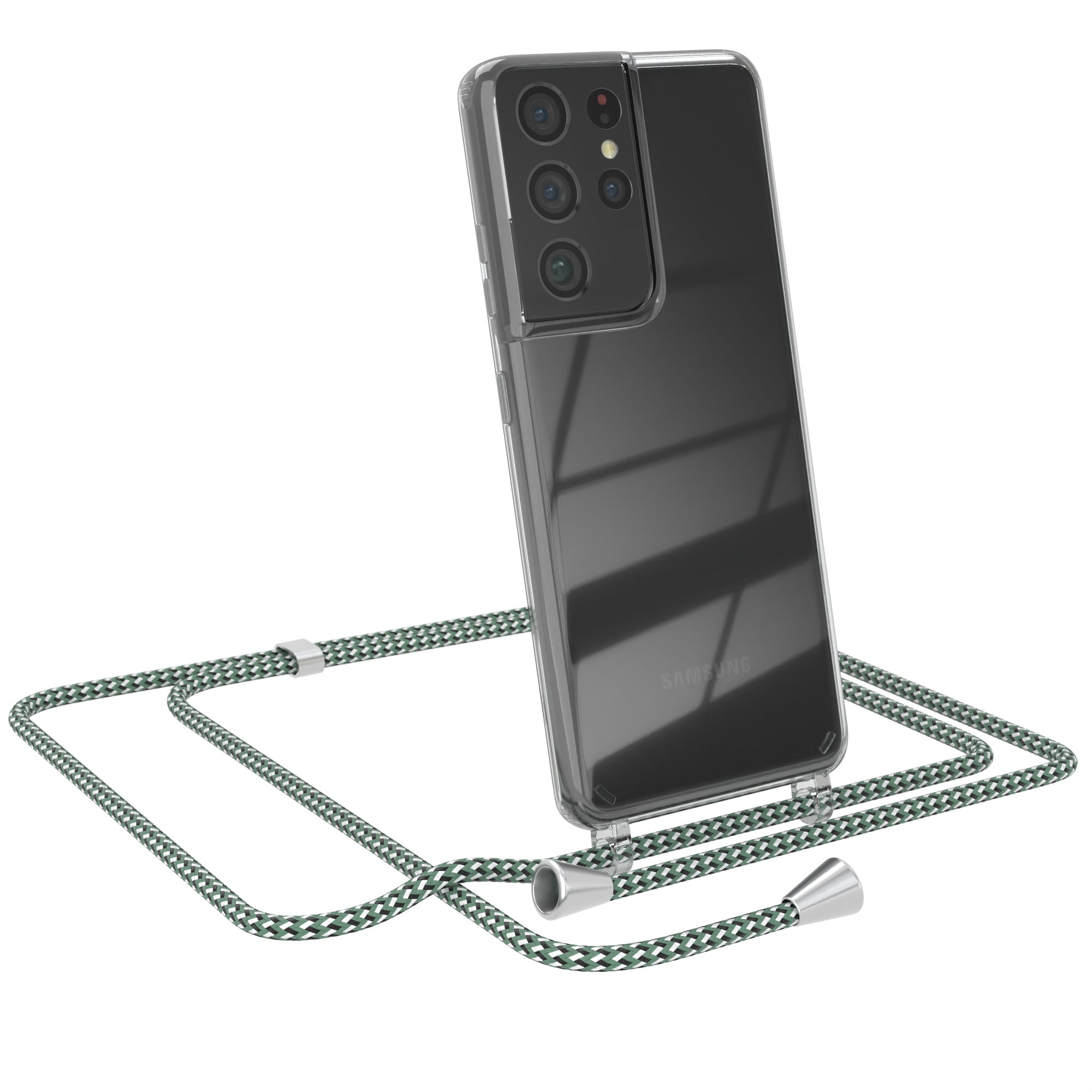 Galaxy S21 Ultra 5G transparente Hülle + Kordel