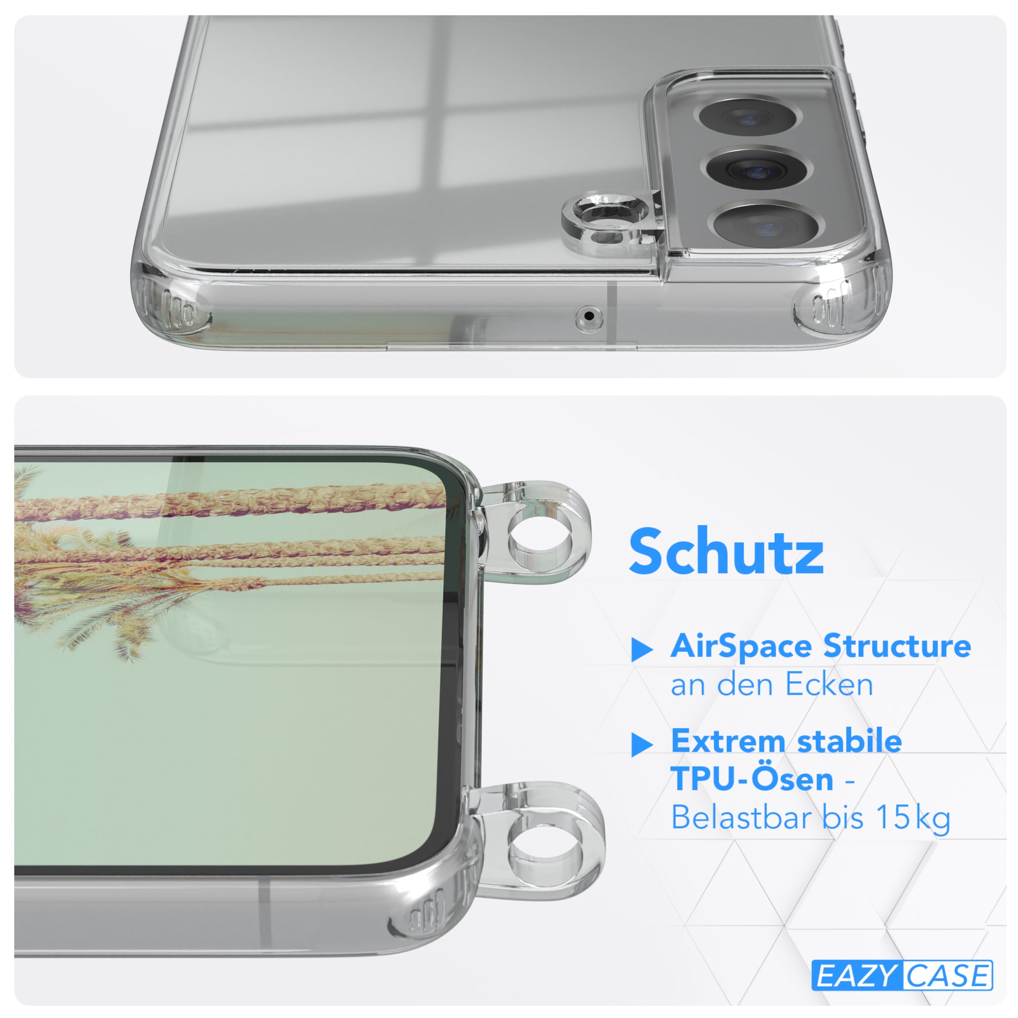 Galaxy S22 Plus 5G transparente Hülle + Kordel