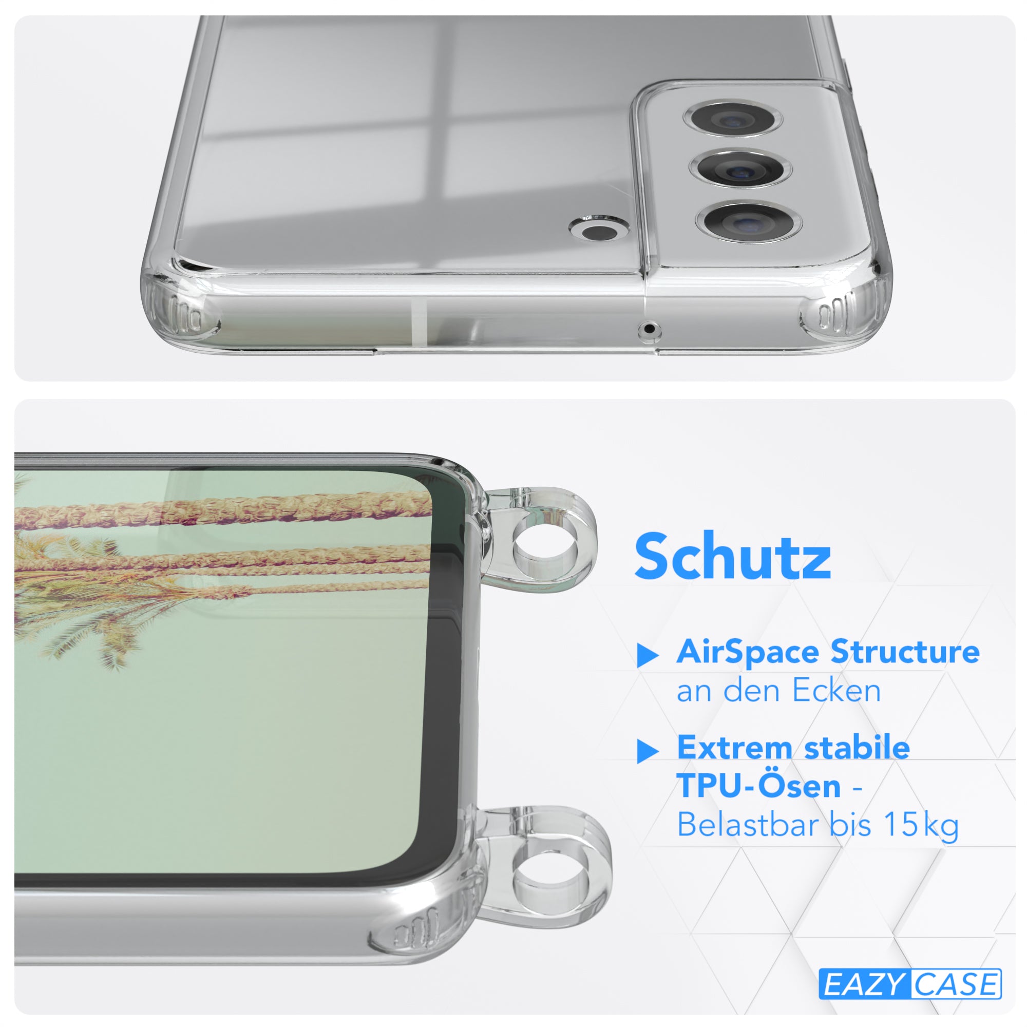 Galaxy S21 FE 5G transparente Hülle + Kordel