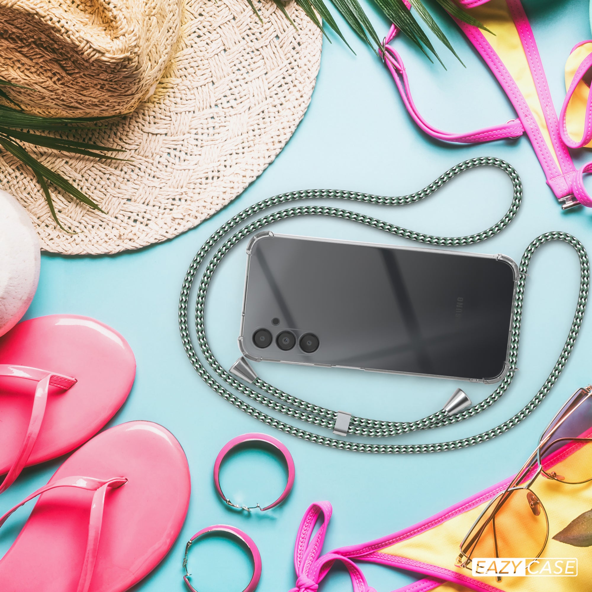 Galaxy A14 transparente Hülle + Kordel