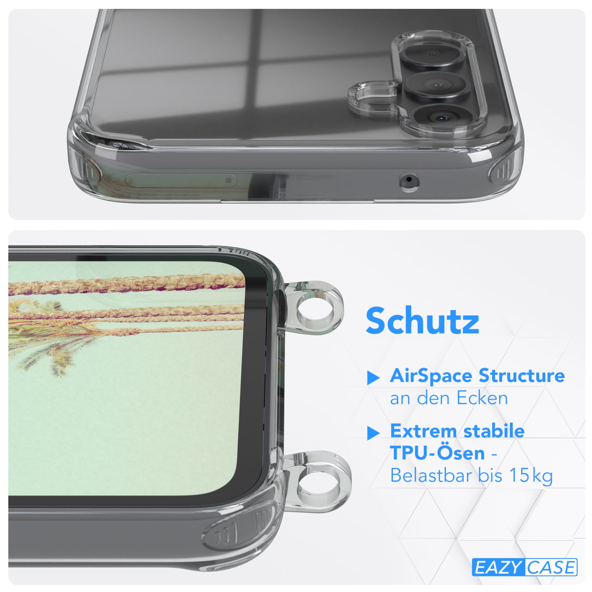 Galaxy A34 transparente Hülle + Kordel