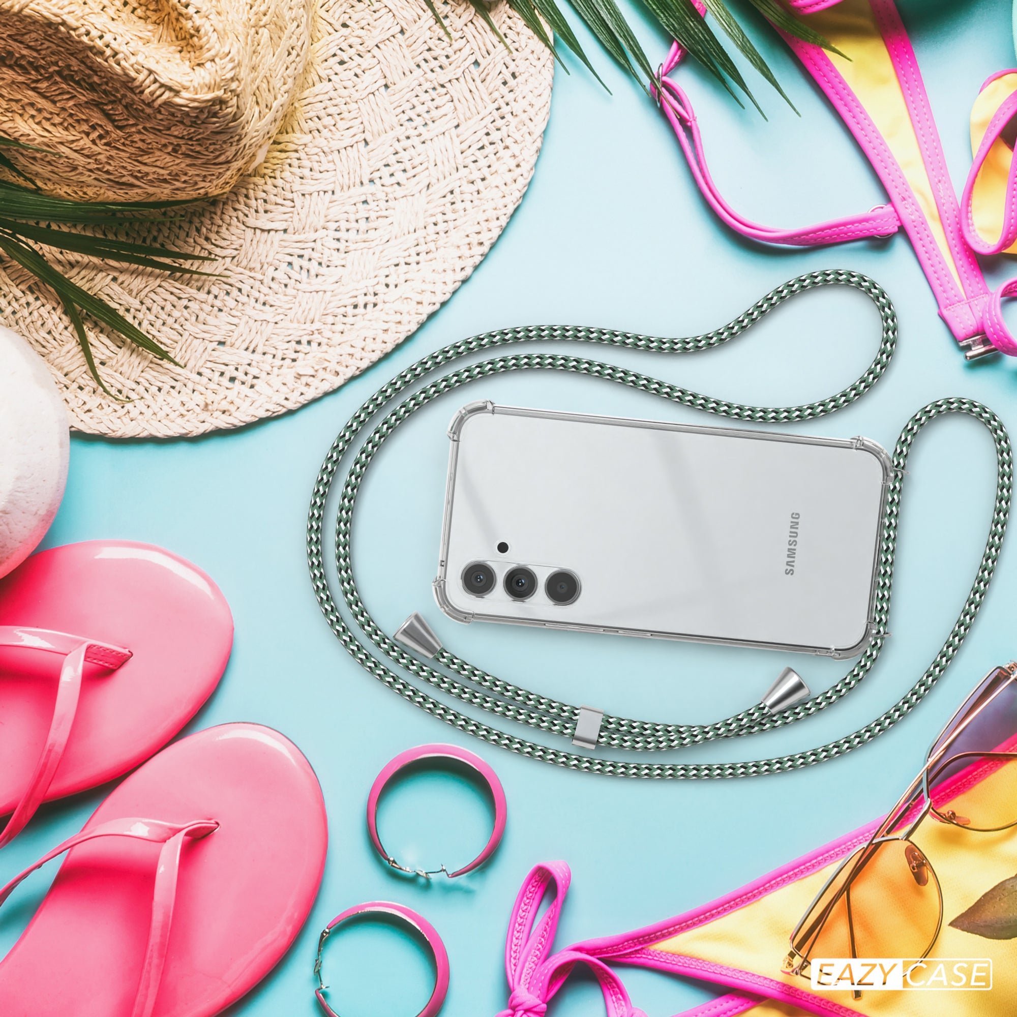 Galaxy A54 transparente Hülle + Kordel