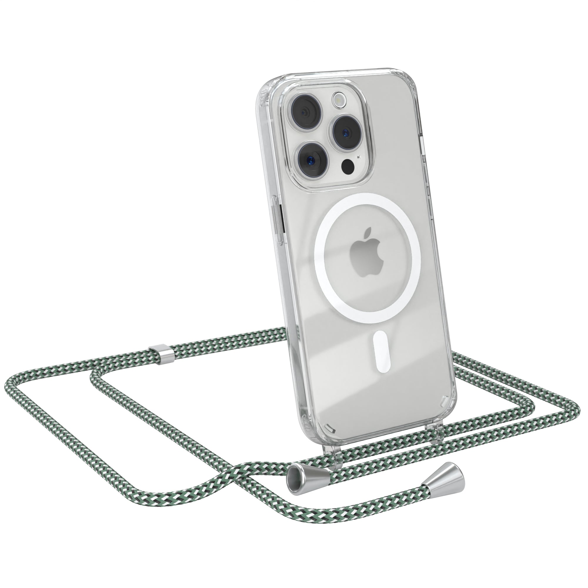 iPhone 15 Pro transparente Hülle + Kordel mit MagSafe