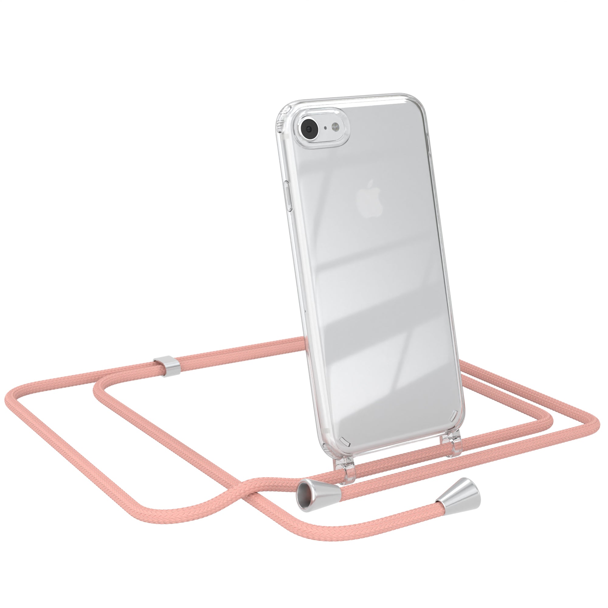 iPhone SE 2022 / 2020 / 8 / 7 transparente Hülle + Kordel