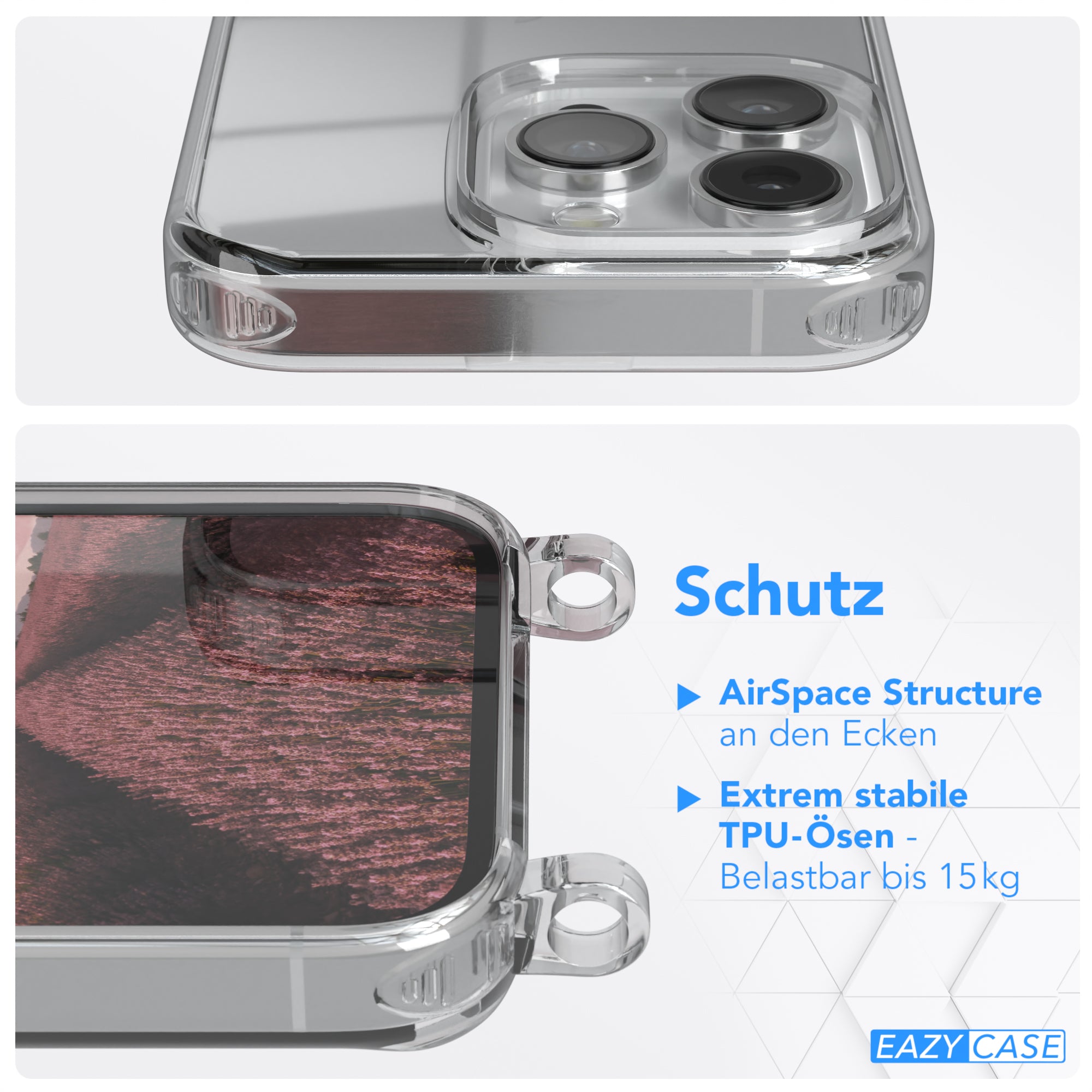 iPhone 14 Pro transparente Hülle + Kordel