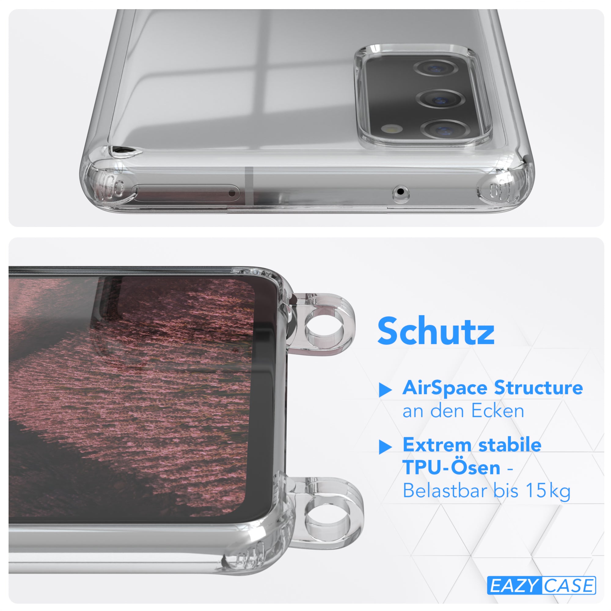 Galaxy S20 FE / S20 FE 5G transparente Hülle + Kordel