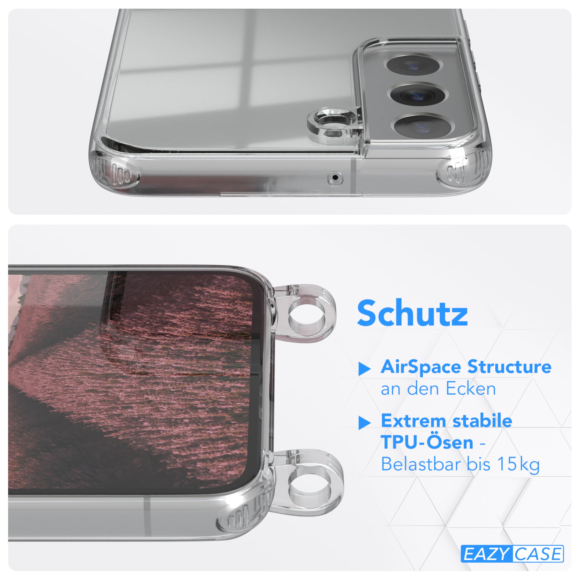Galaxy S22 5G transparente Hülle + Kordel