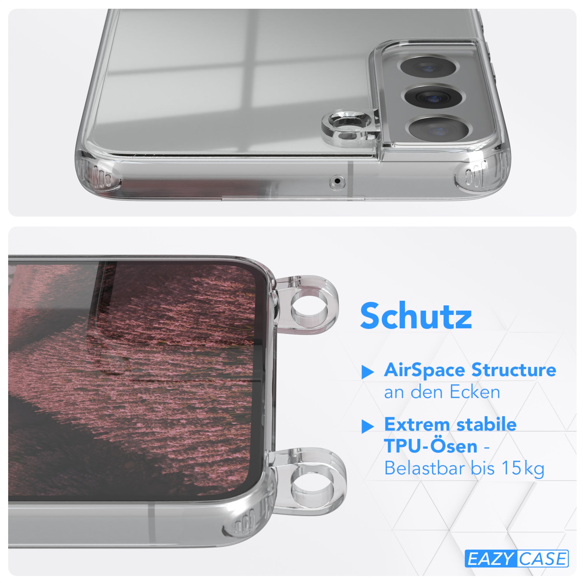 Galaxy S22 Plus 5G transparente Hülle + Kordel