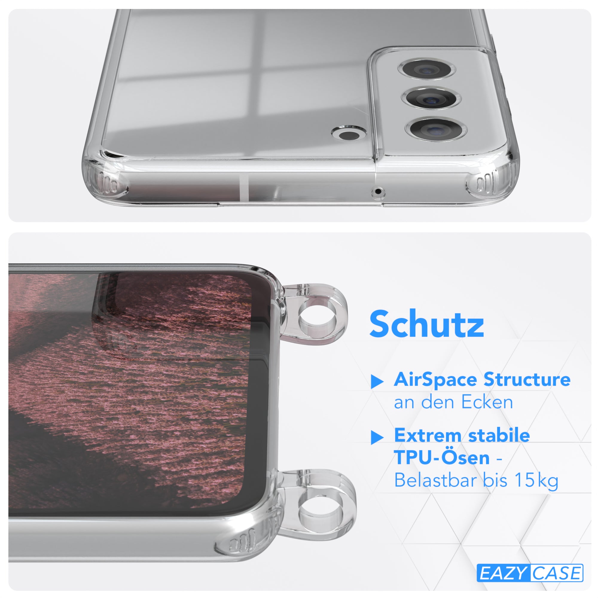 Galaxy S21 FE 5G transparente Hülle + Kordel