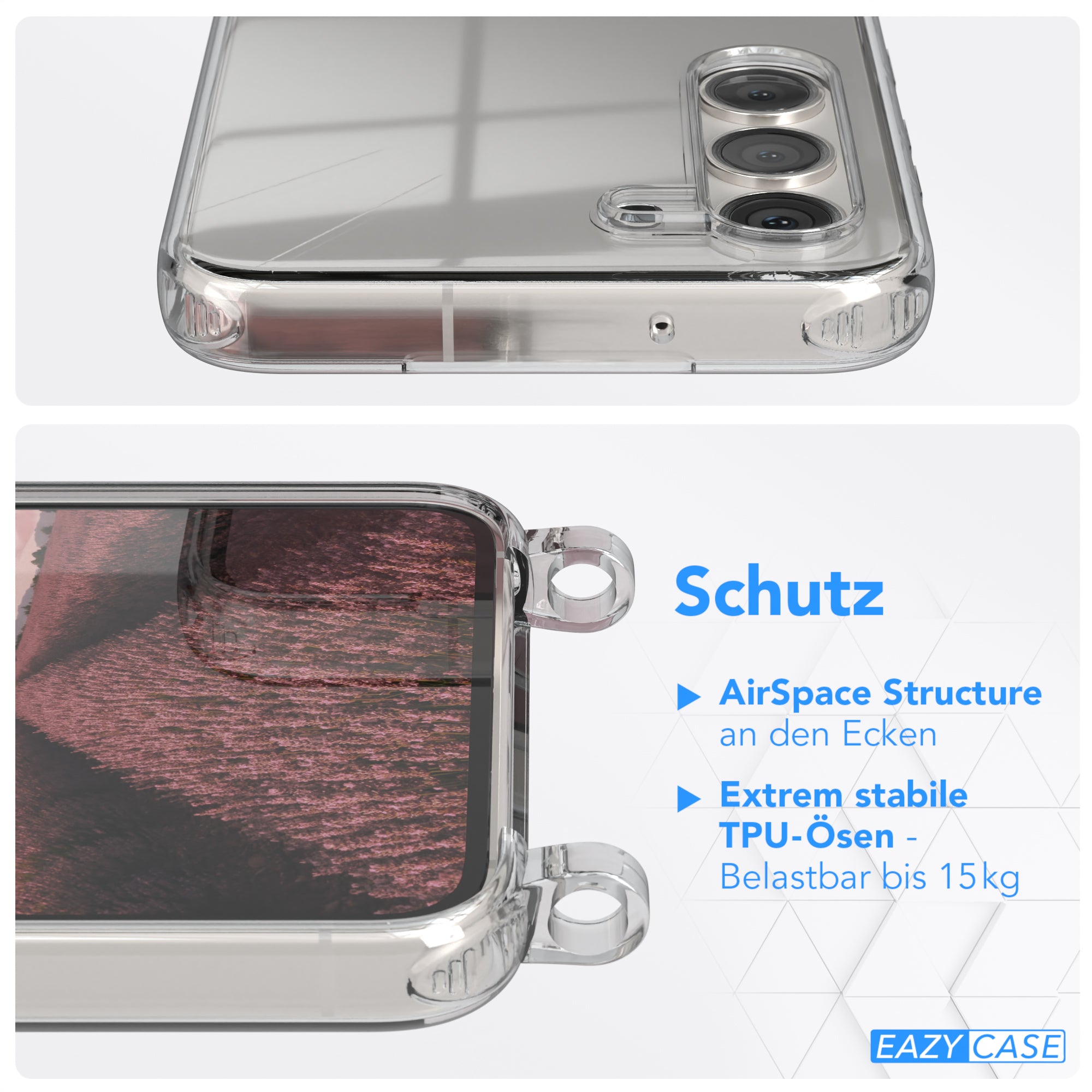 Galaxy S23 transparente Hülle + Kordel