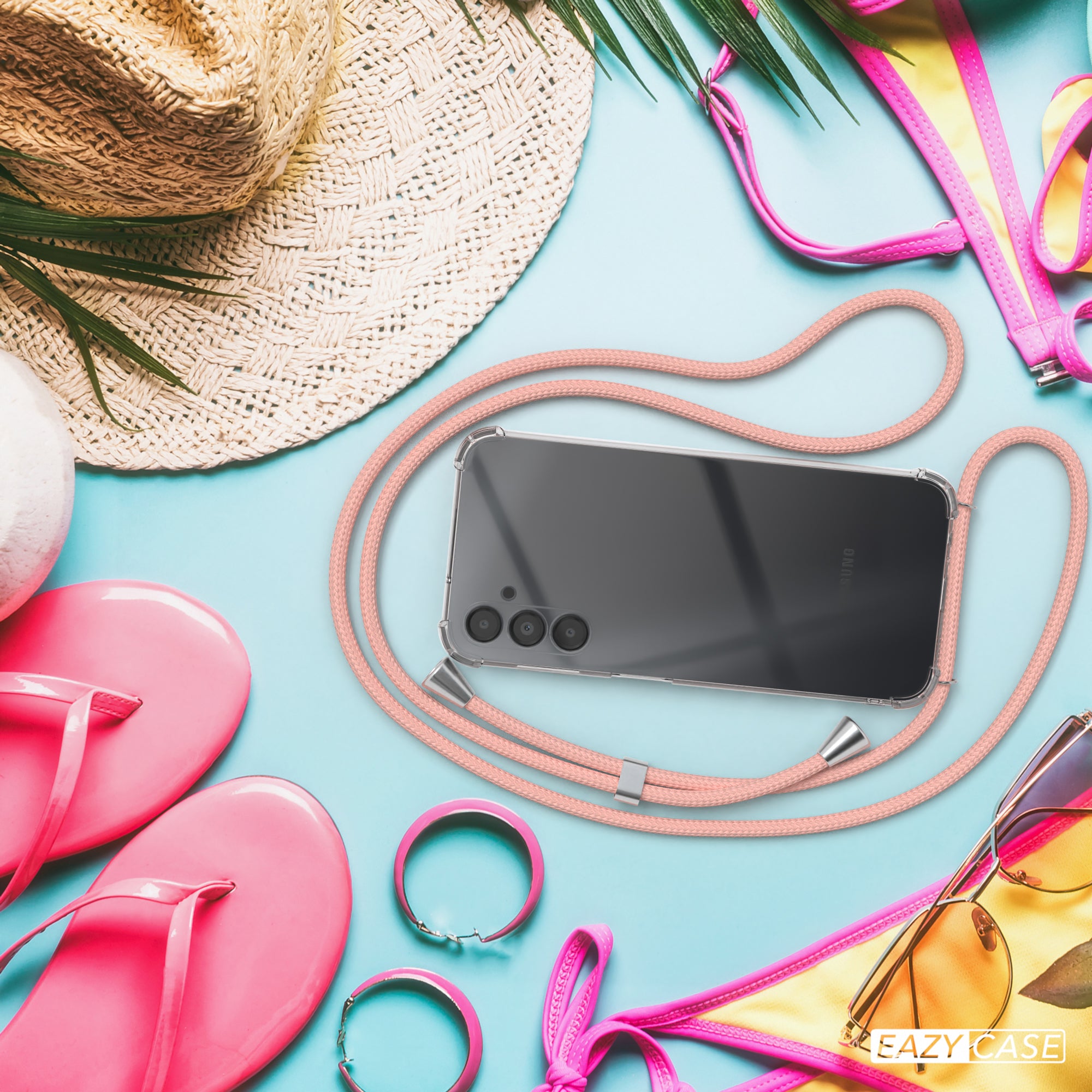 Galaxy A14 transparente Hülle + Kordel