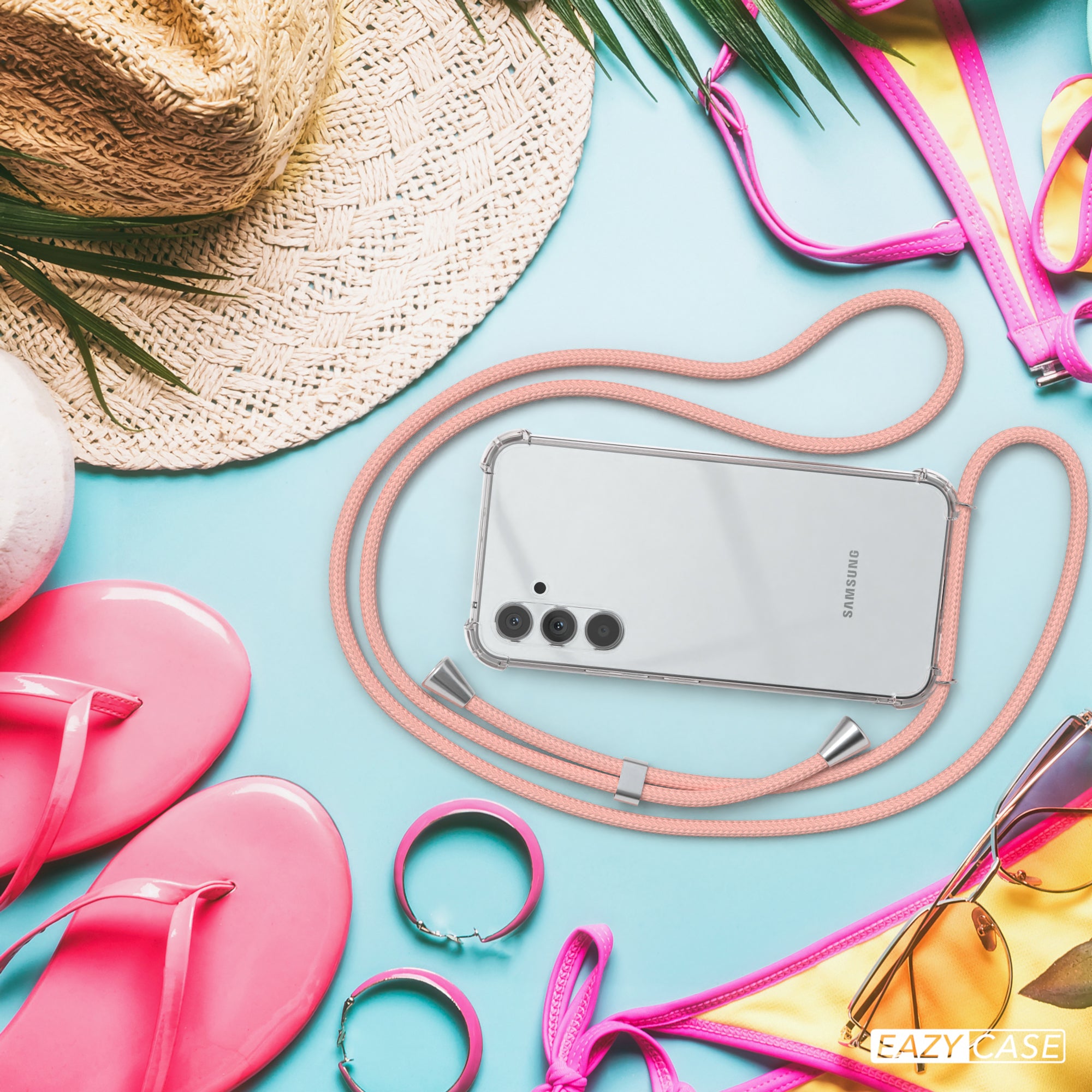 Galaxy A54 transparente Hülle + Kordel