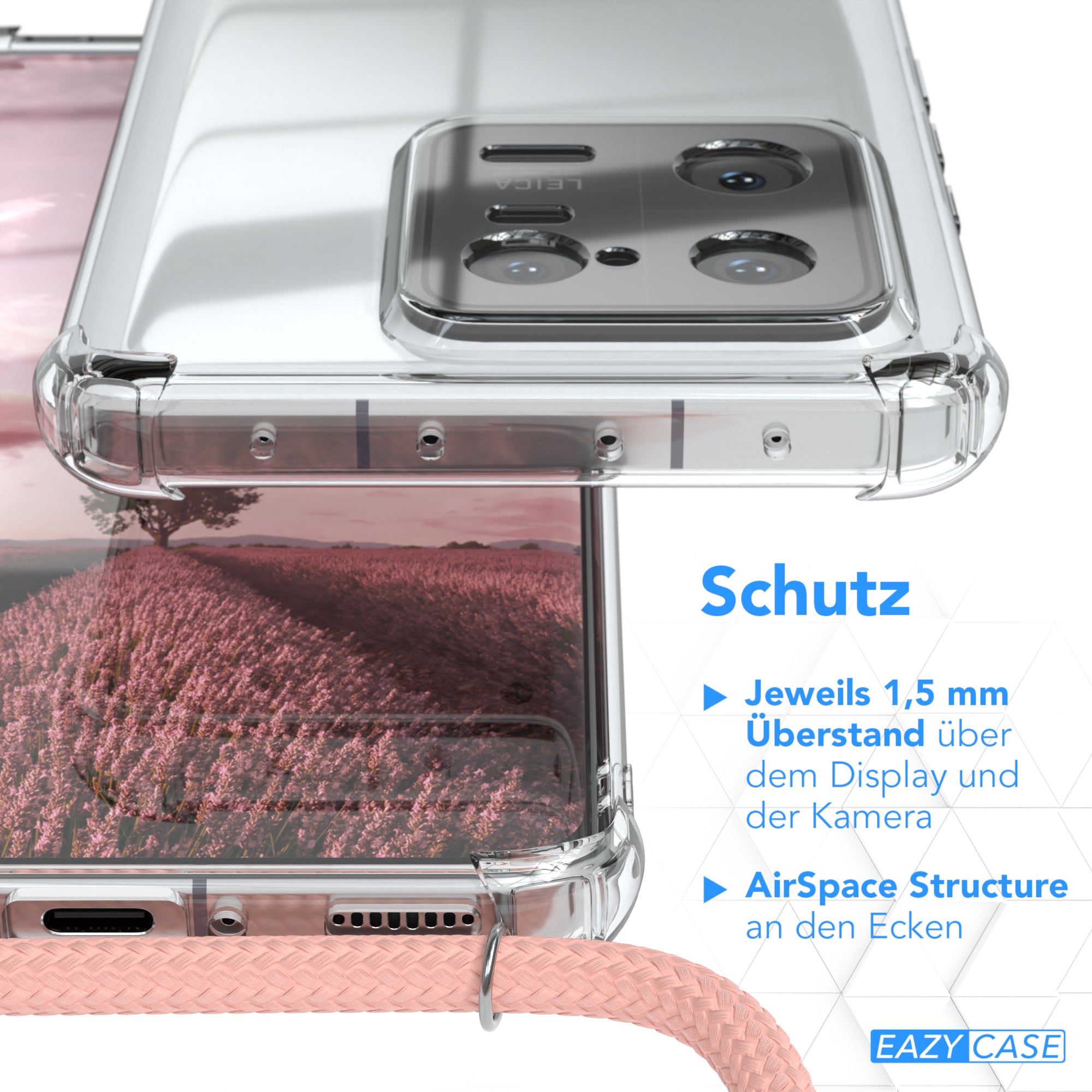 Xiaomi 13 Pro transparente Hülle + Kordel