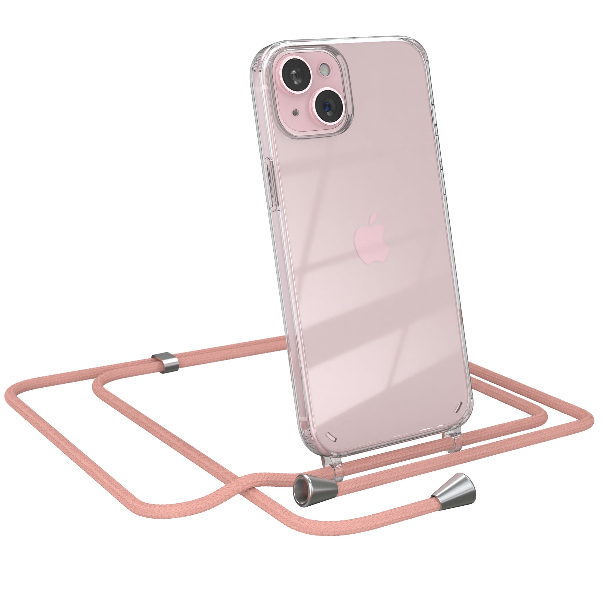 iPhone 15 Plus transparente Hülle + Kordel