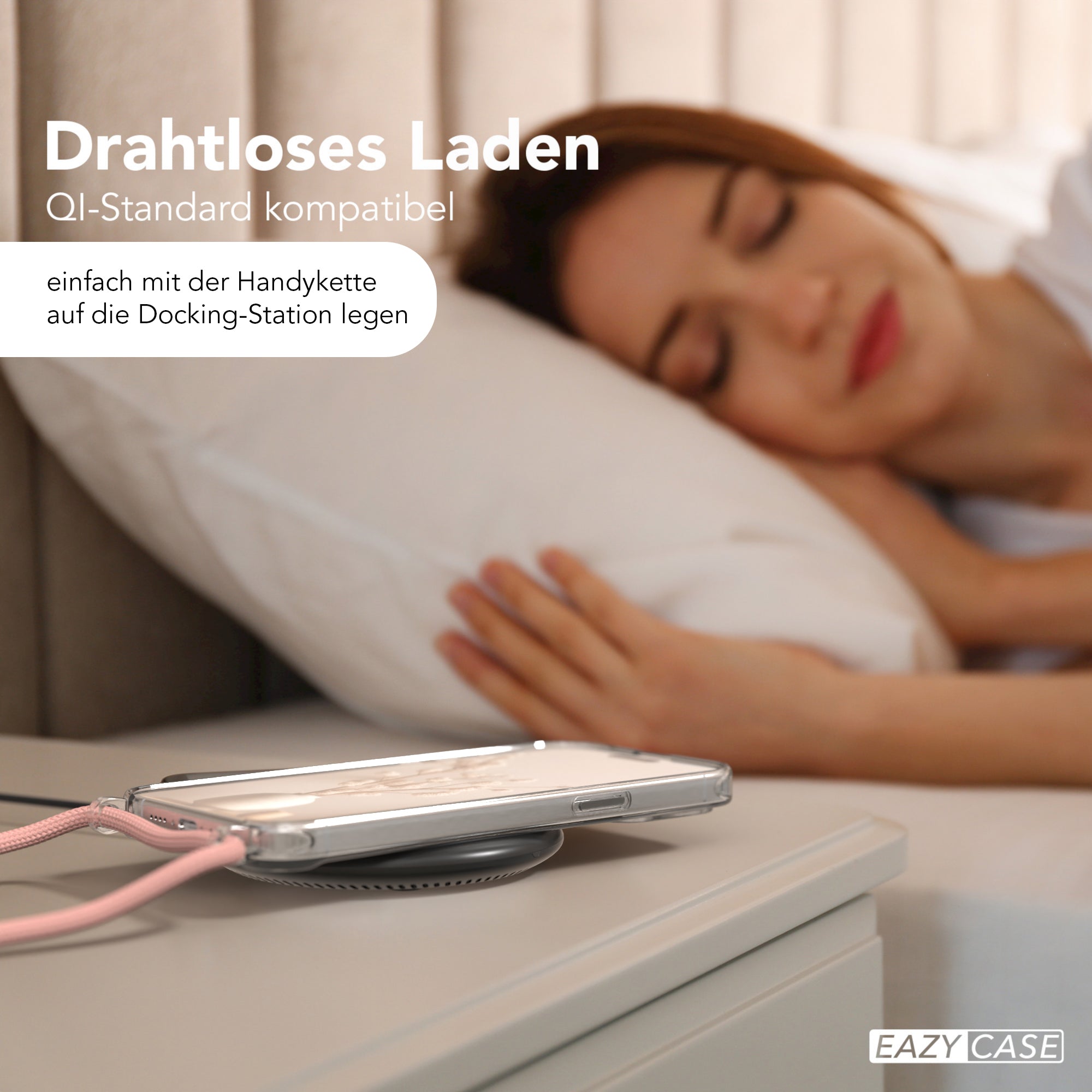 iPhone 15 Pro Max transparente Handykette mit Kordel und MagSafe Funktion