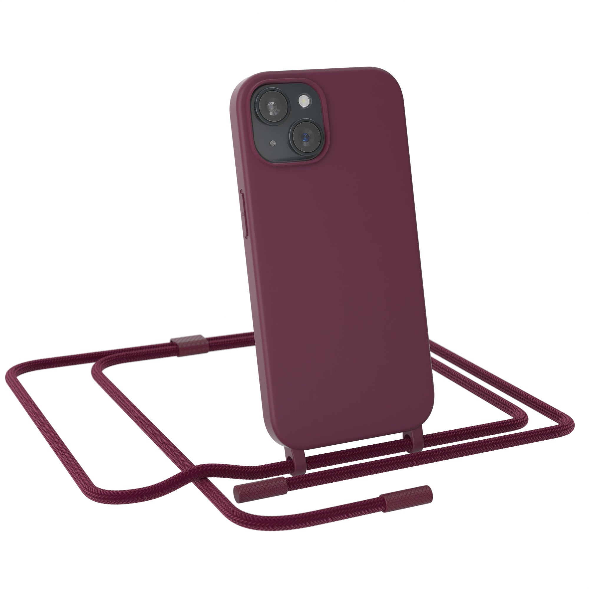 iPhone 15 Silikonhülle + Uni Kordel